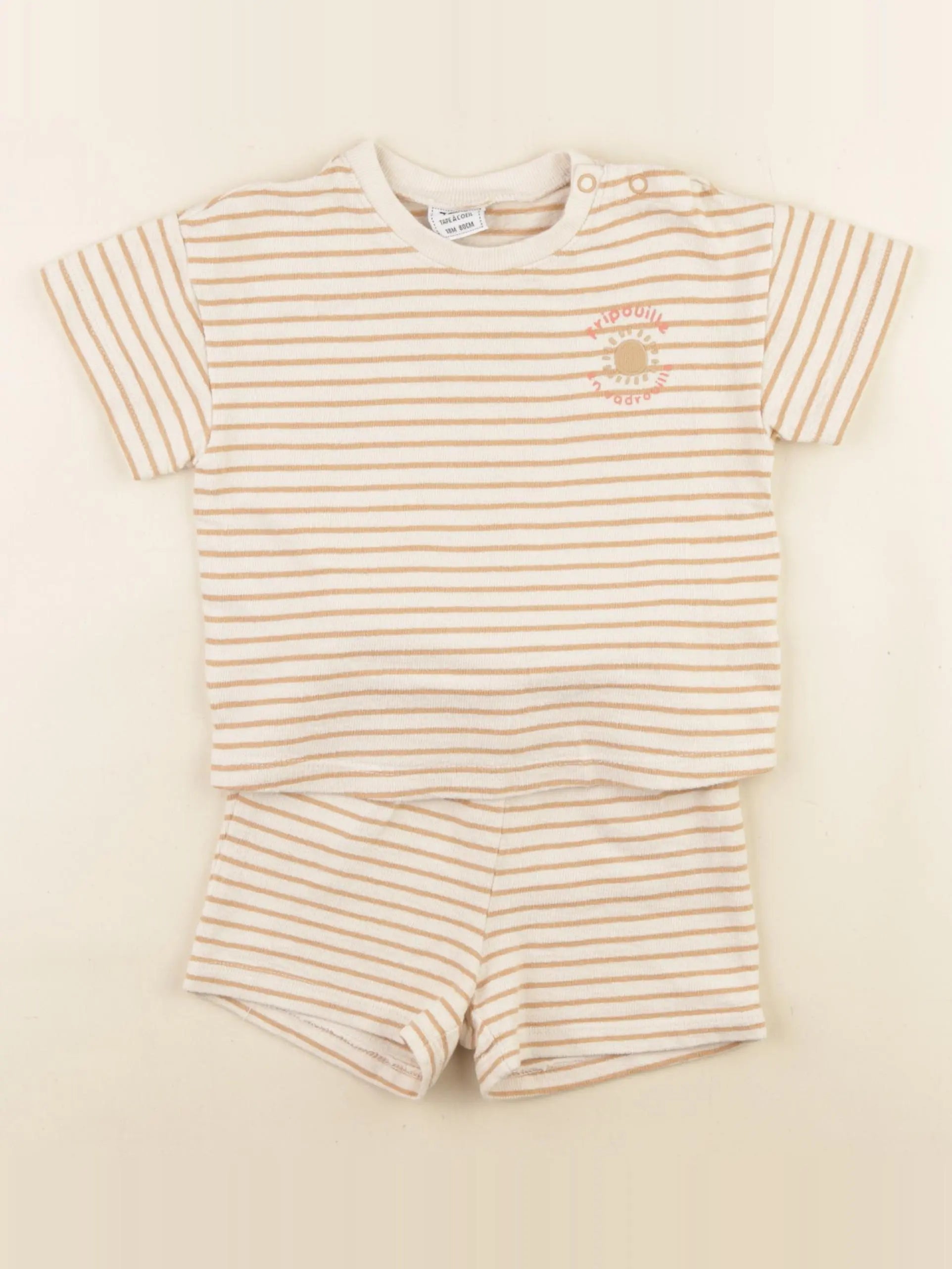 Tape à l'oeil - ensemble beige - 18 mois