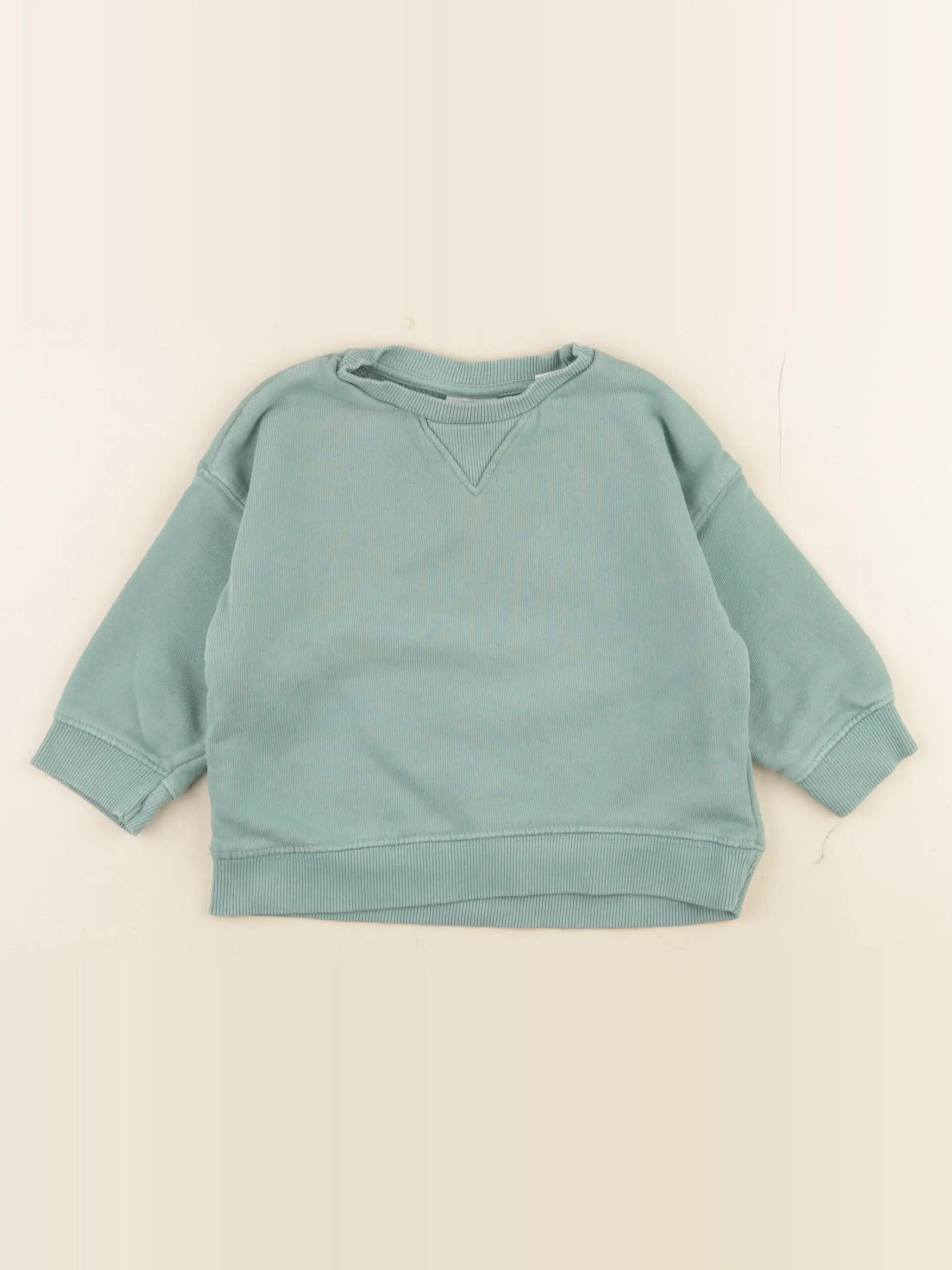 Zara - sweat vert - 9/12 mois