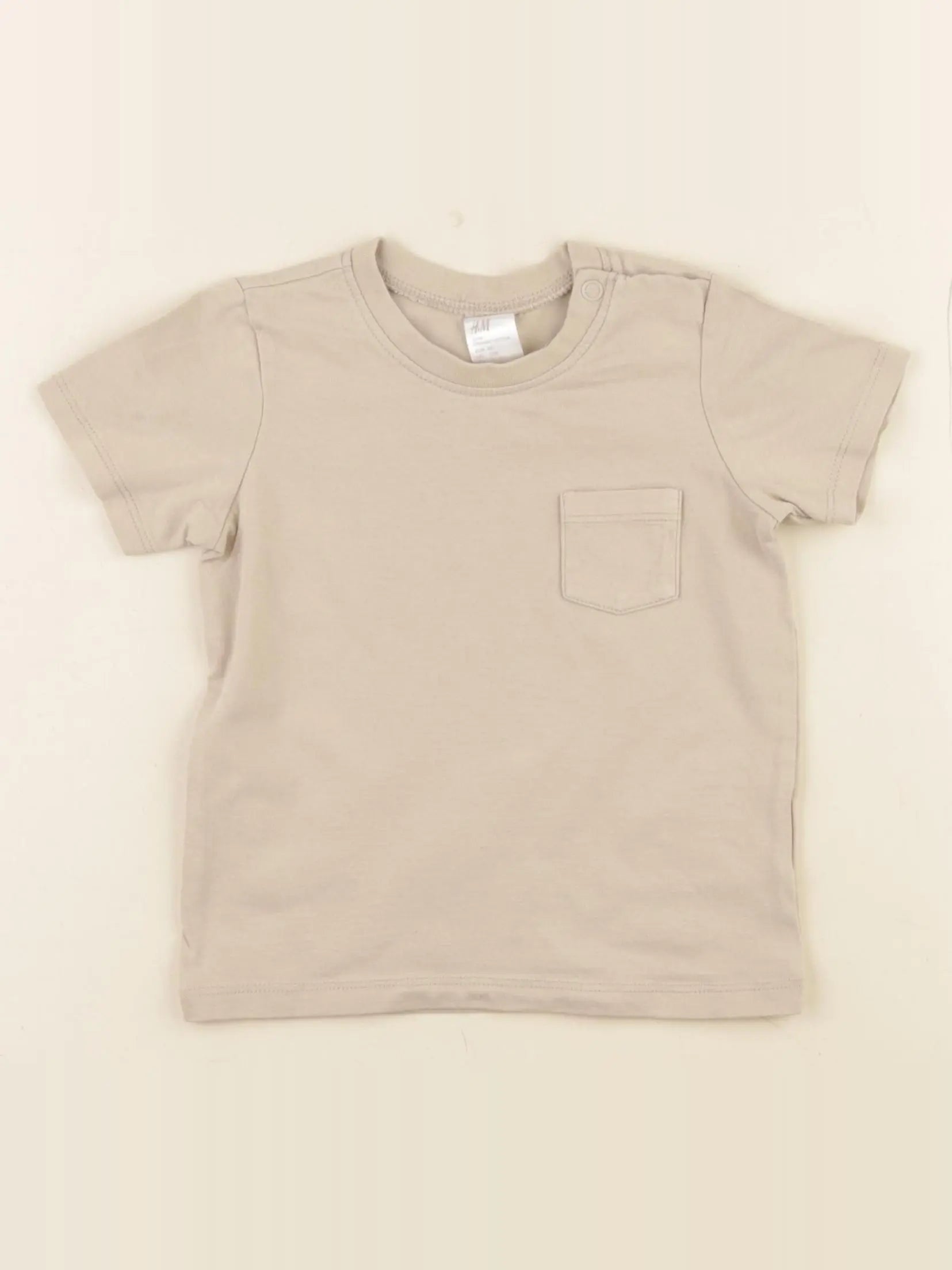 H&M - tee-shirt beige - 9/12 mois