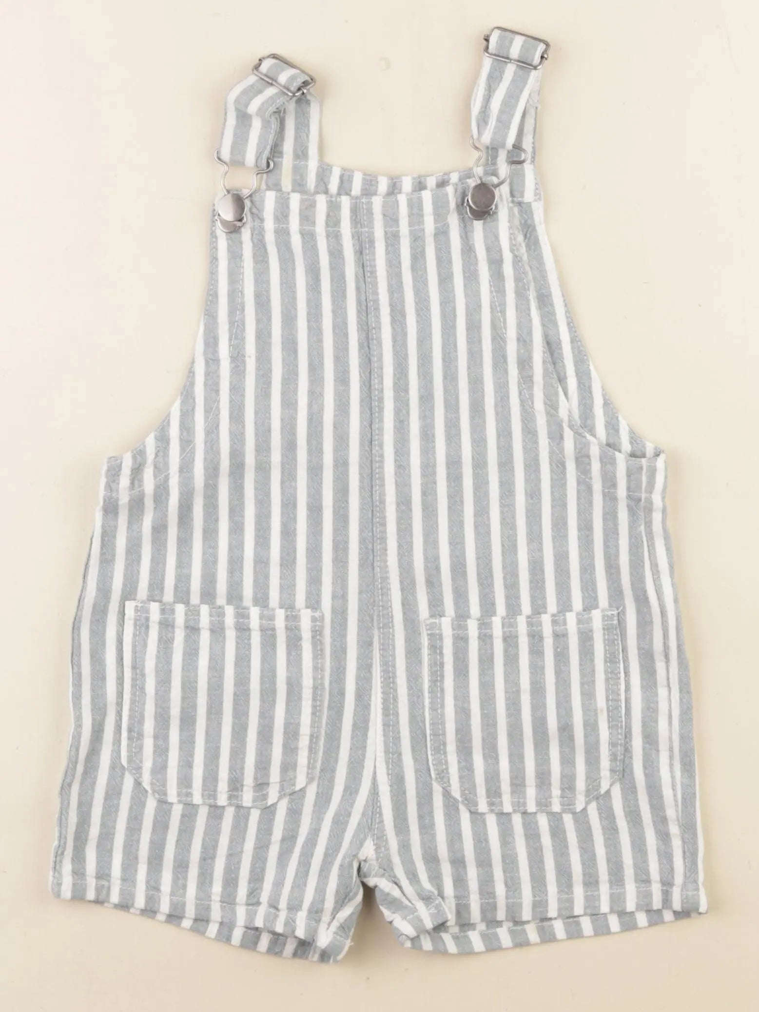 Zara - salopette bleu, blanc - 12/18 mois