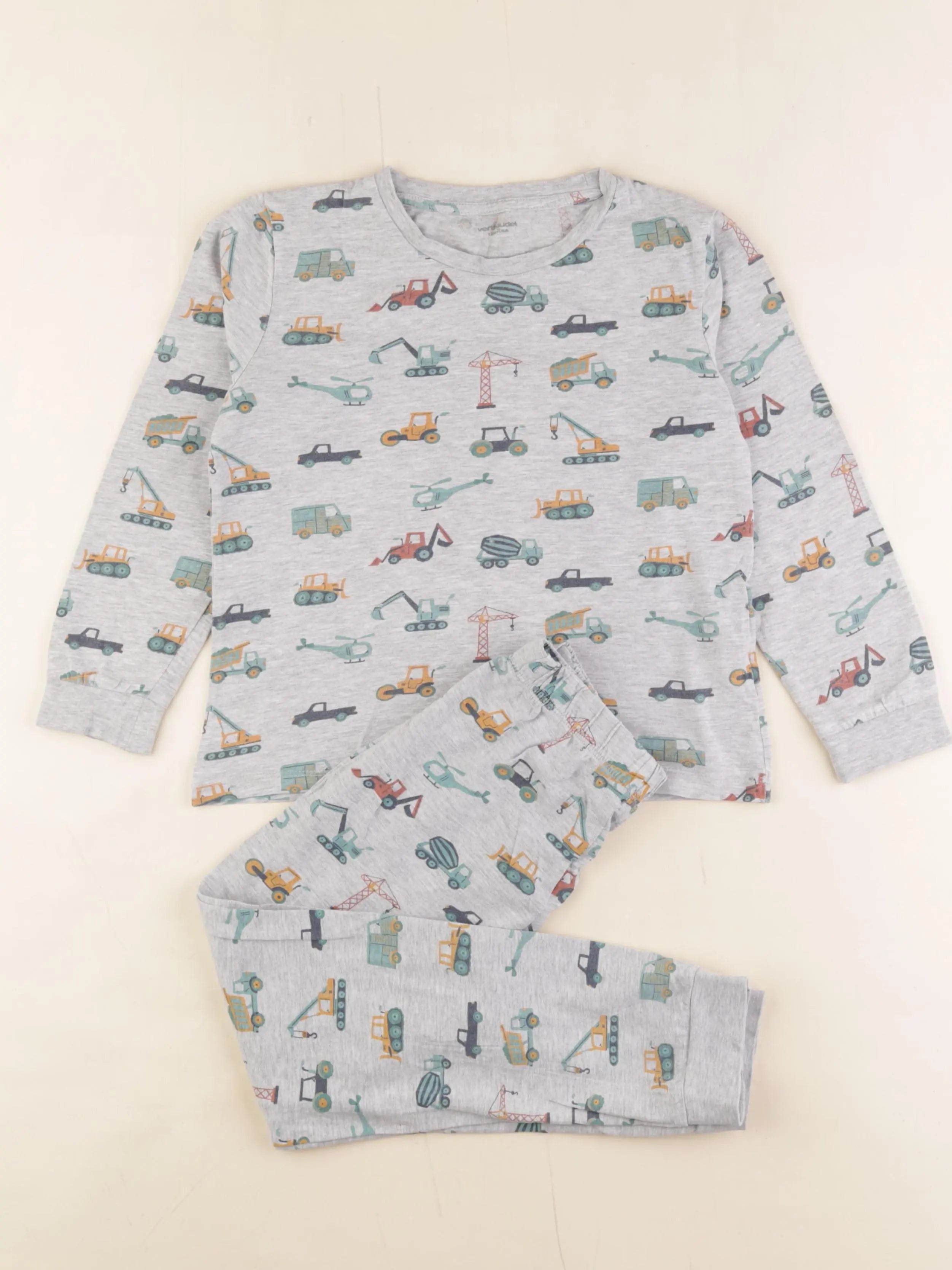 Vertbaudet - pyjama coton gris - 8 ans