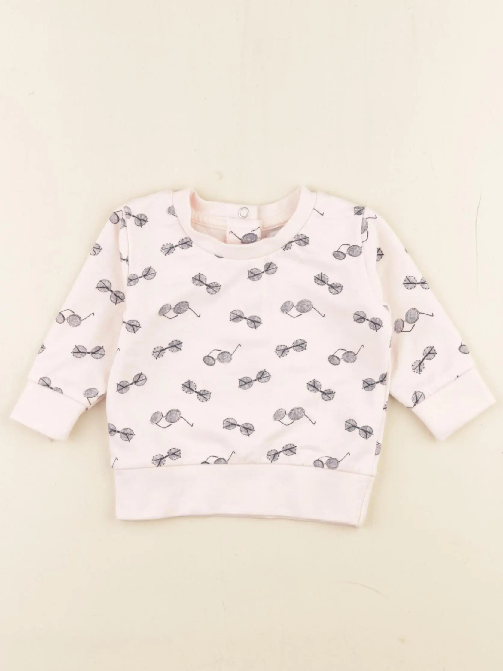 Vertbaudet - sweat rose - 3 mois