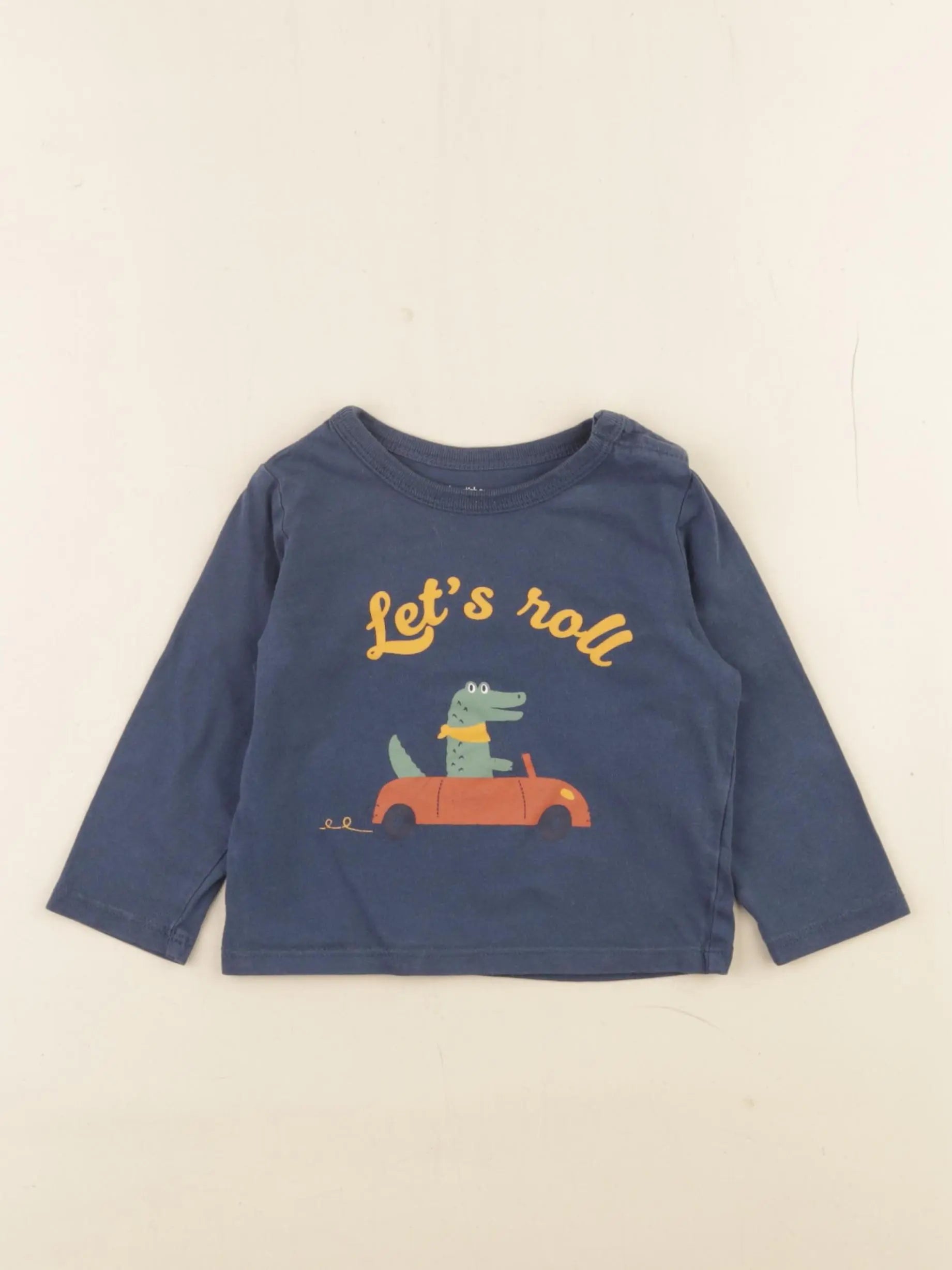 Boutchou - tee-shirt bleu - 9 mois