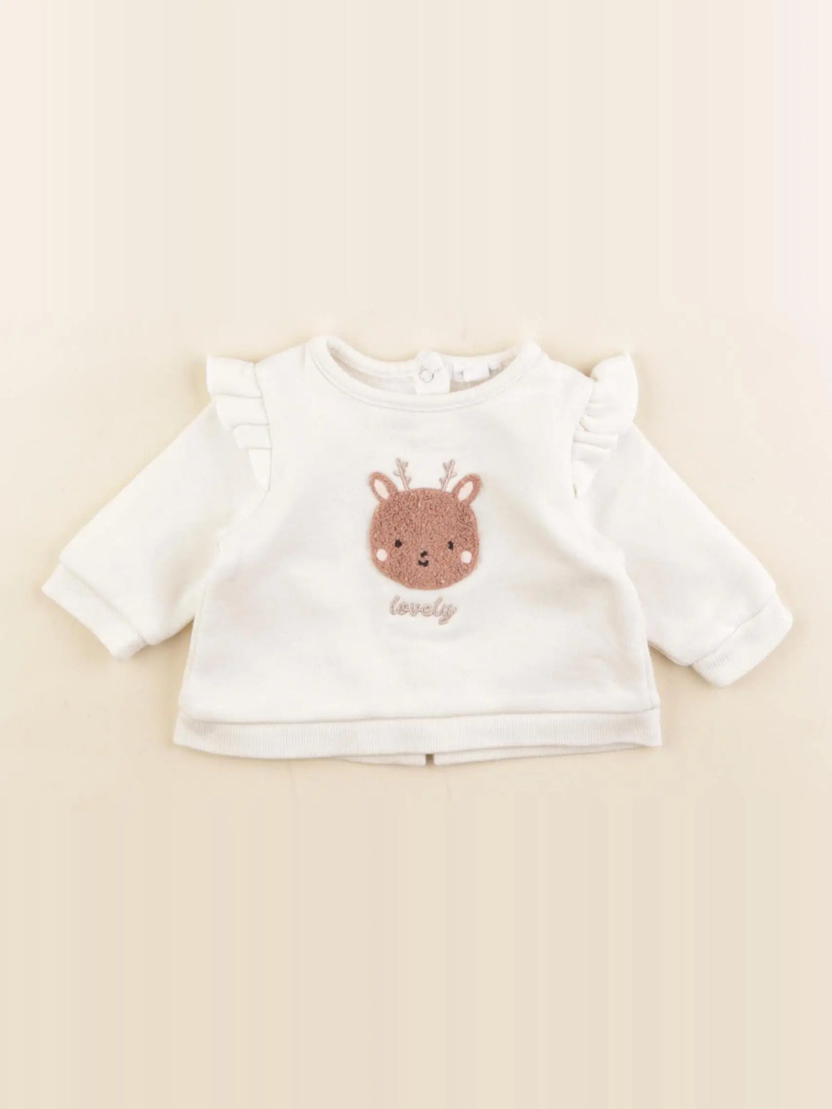Vertbaudet - sweat blanc - 1 mois