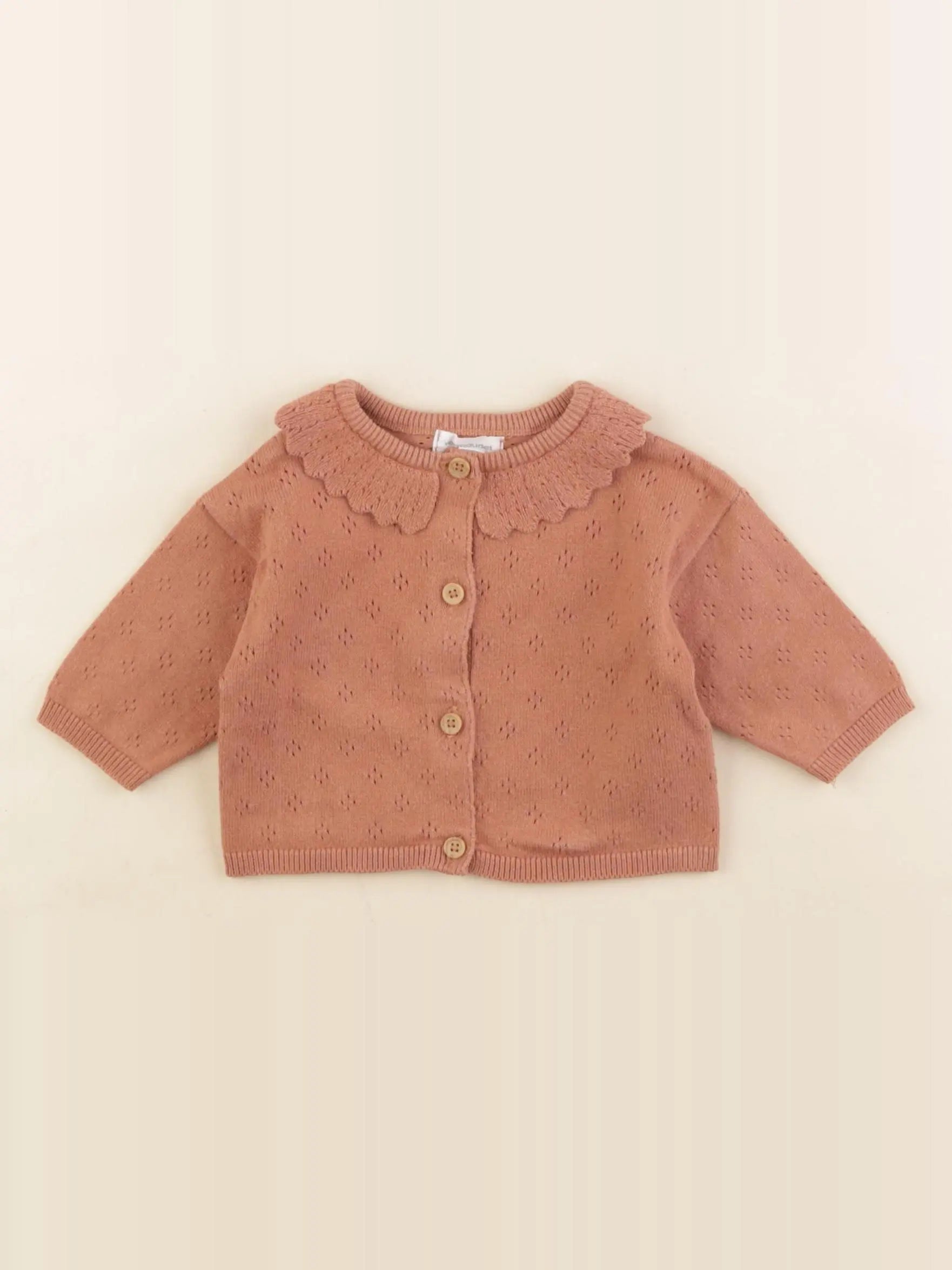 Vertbaudet - gilet marron - 1 mois