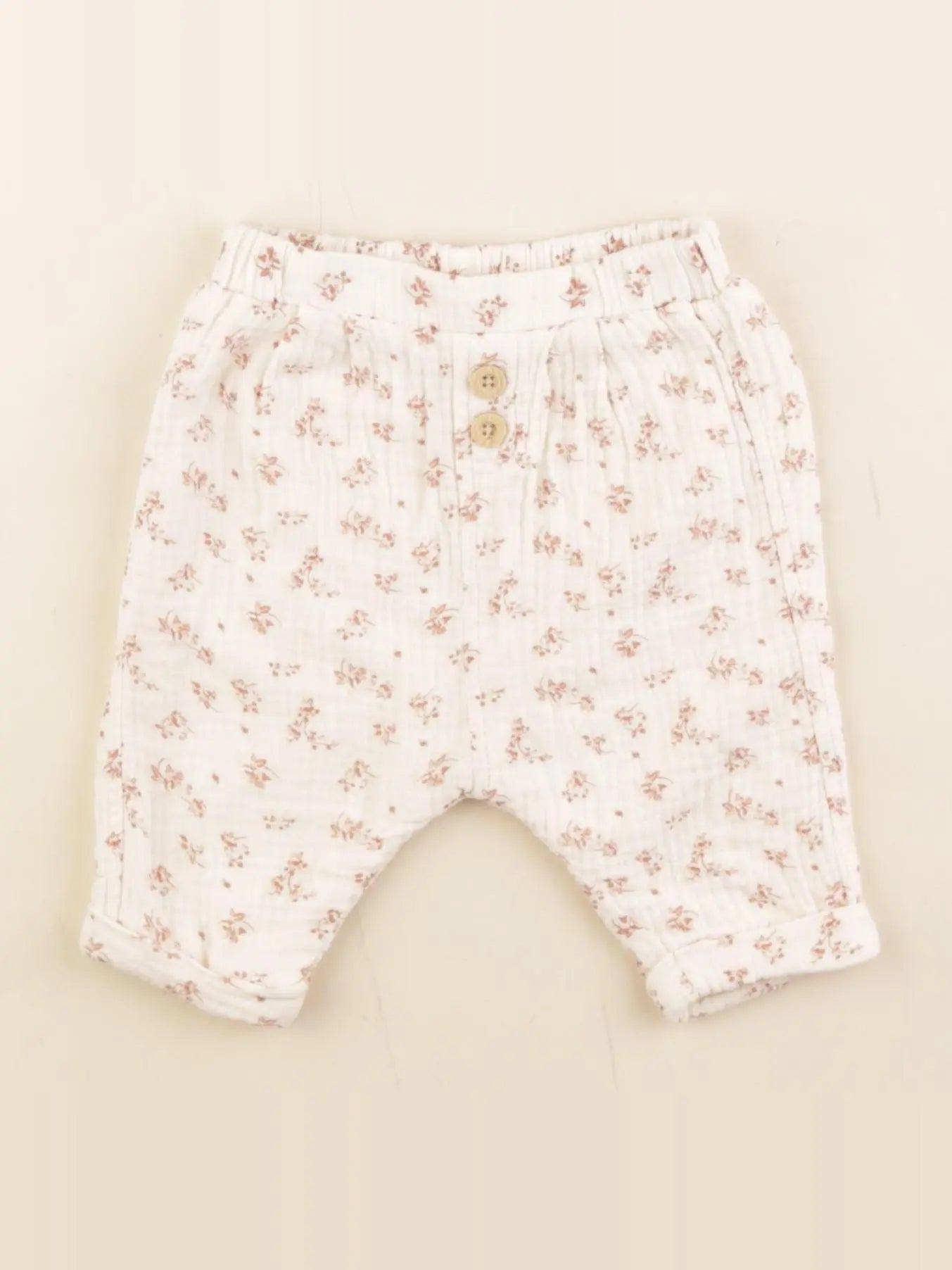 Vertbaudet - pantalon beige - 3 mois