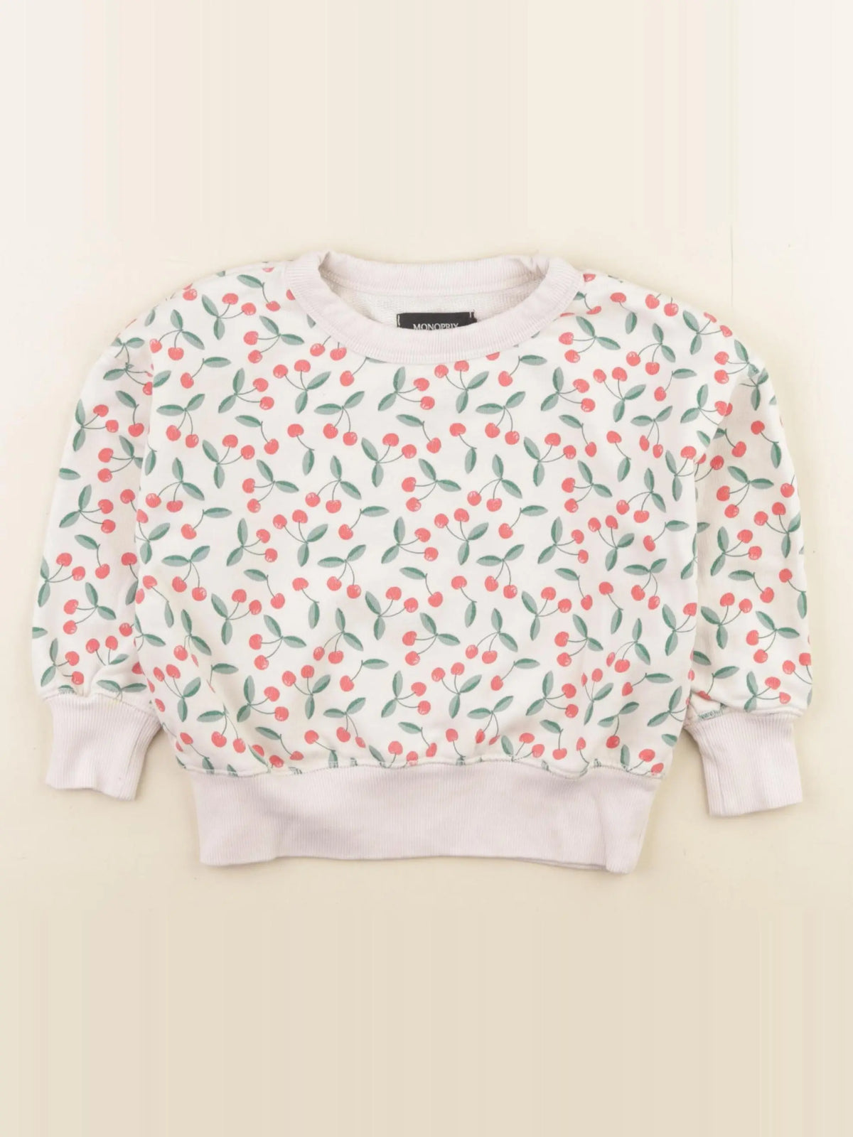 Monoprix - sweat beige - 4 ans