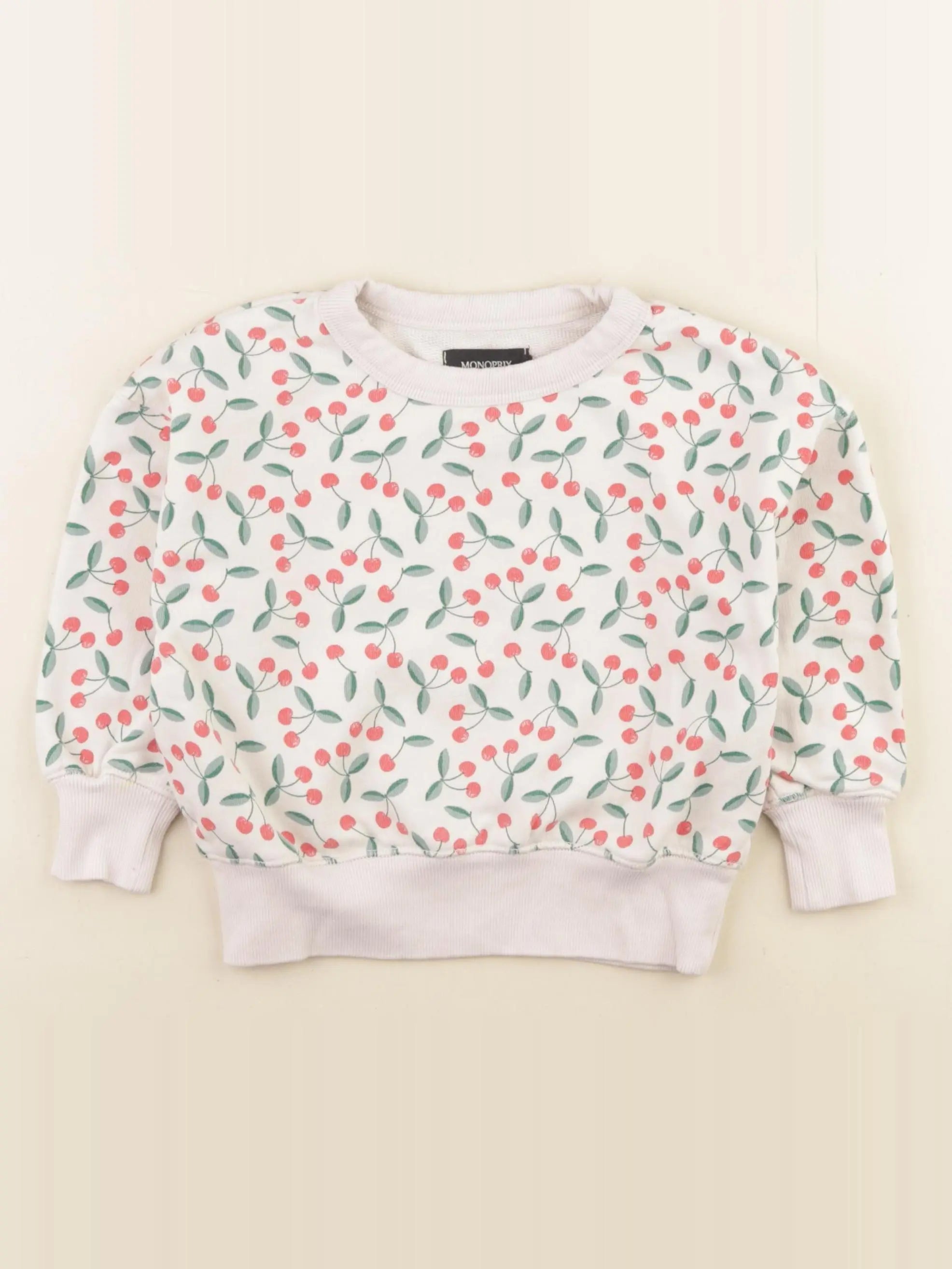 Monoprix - sweat beige - 4 ans