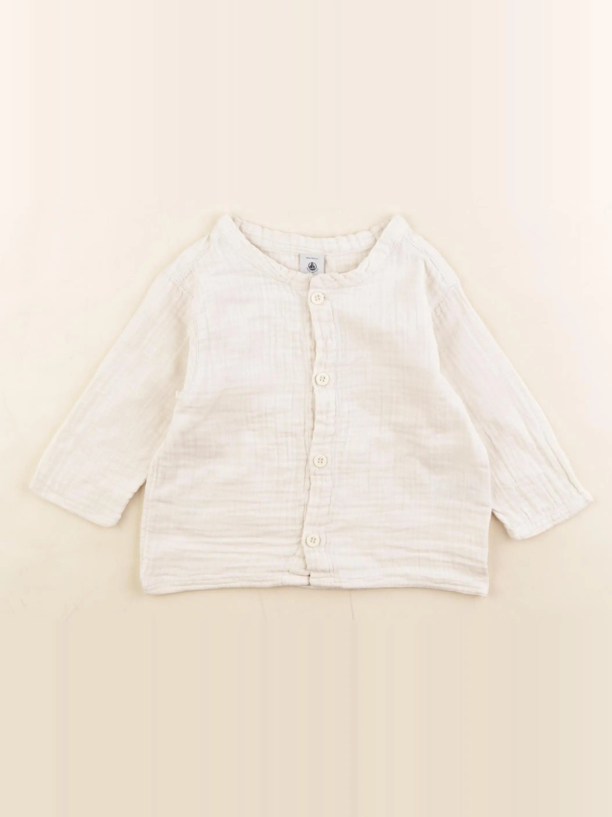 Petit Bateau - chemise beige - 18 mois