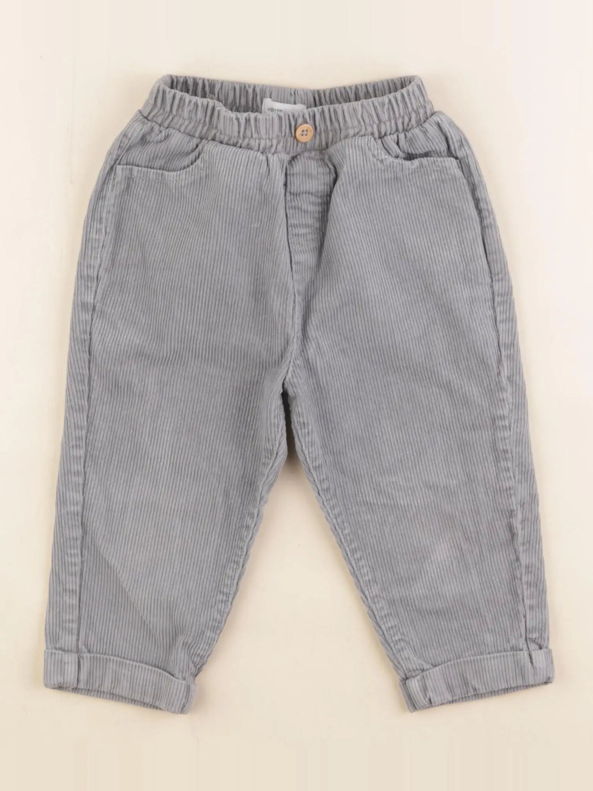 Vertbaudet - pantalon gris - 12 mois