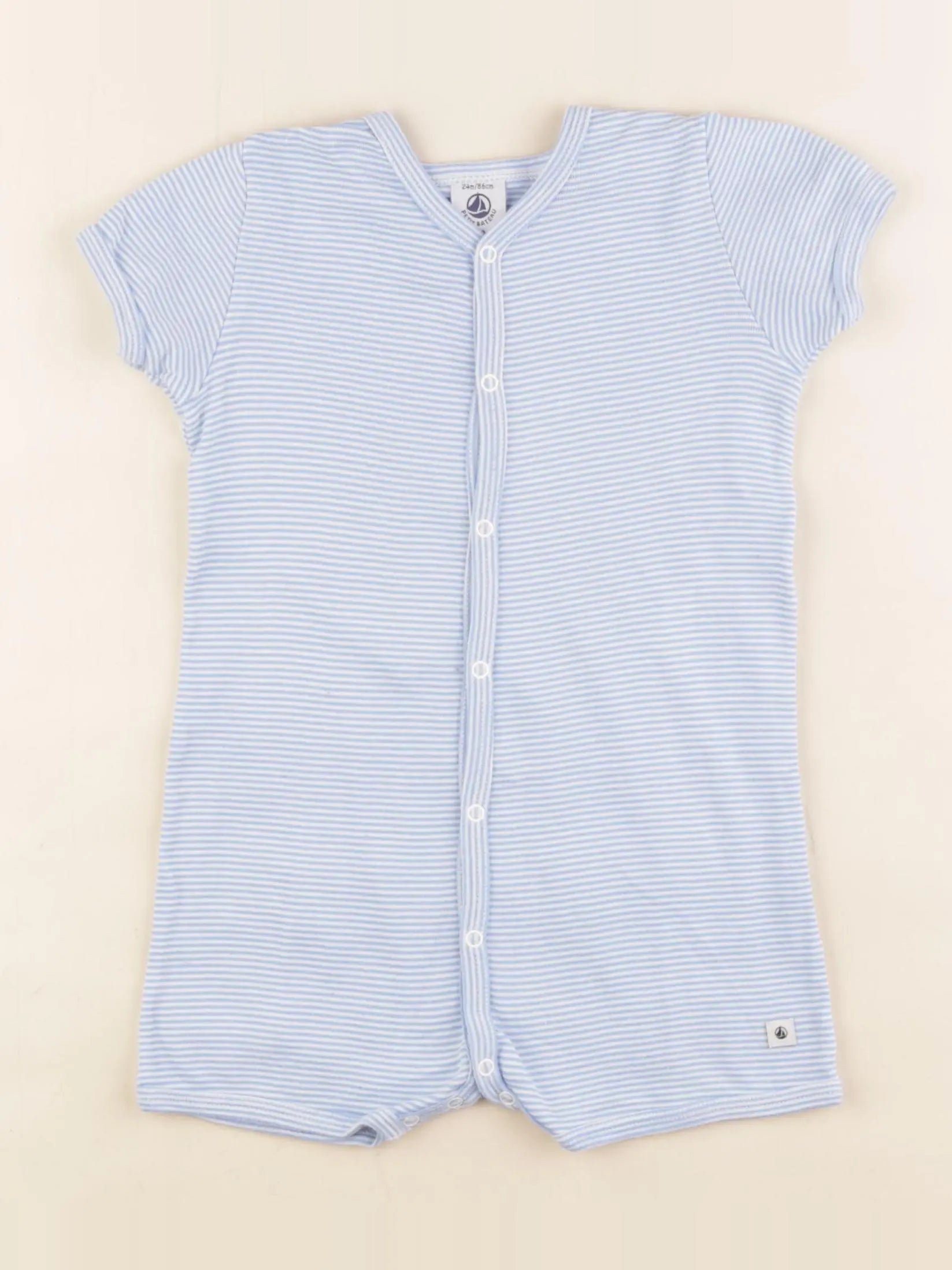 Petit Bateau - pyjama coton bleu - 24 mois