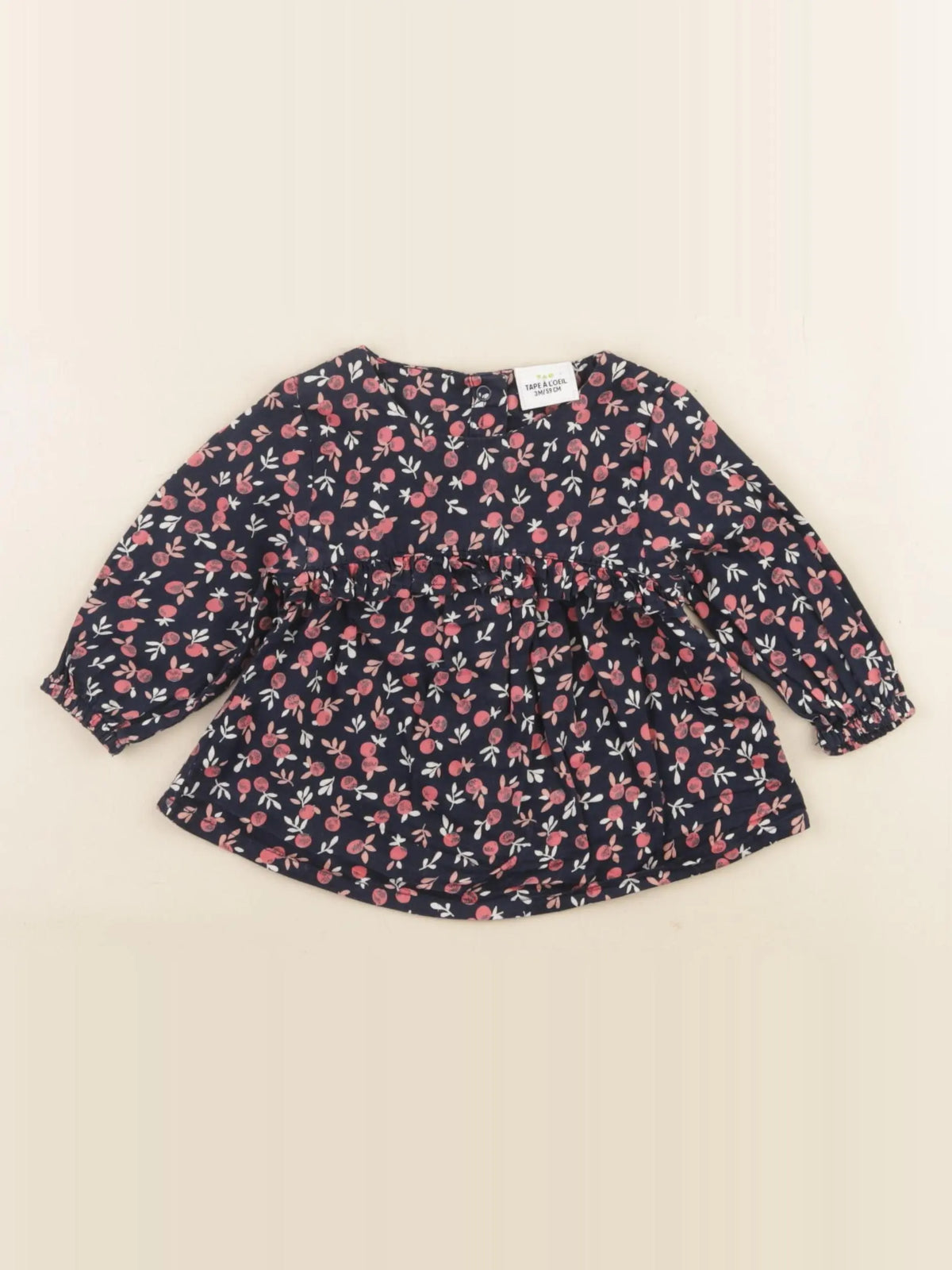 Tape à l'oeil - blouse bleu - 3 mois