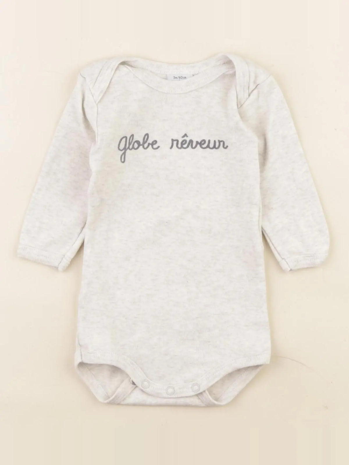 Petit Bateau - body beige - 3 mois