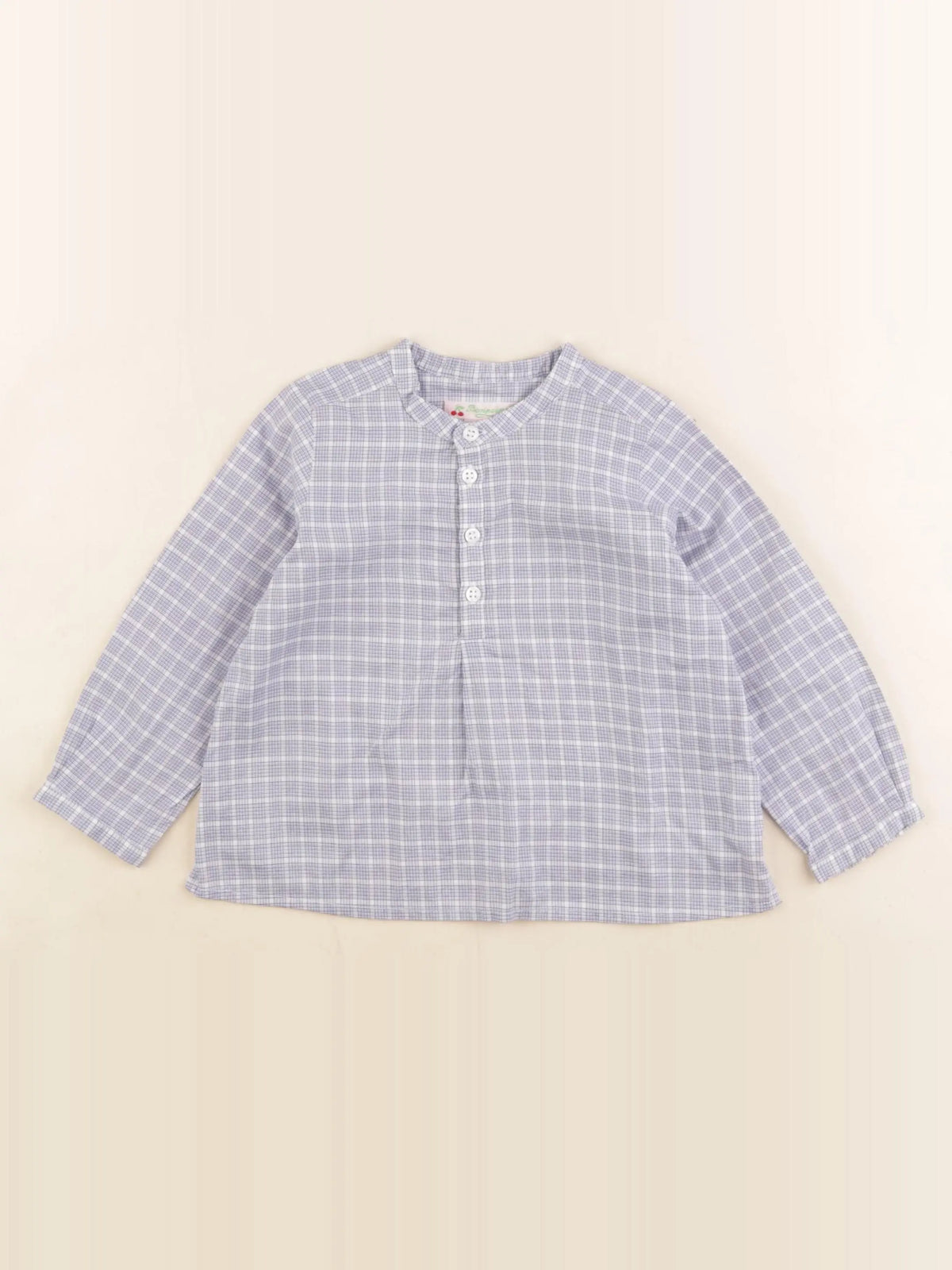 Bonpoint - chemise bleu, blanc - 18 mois