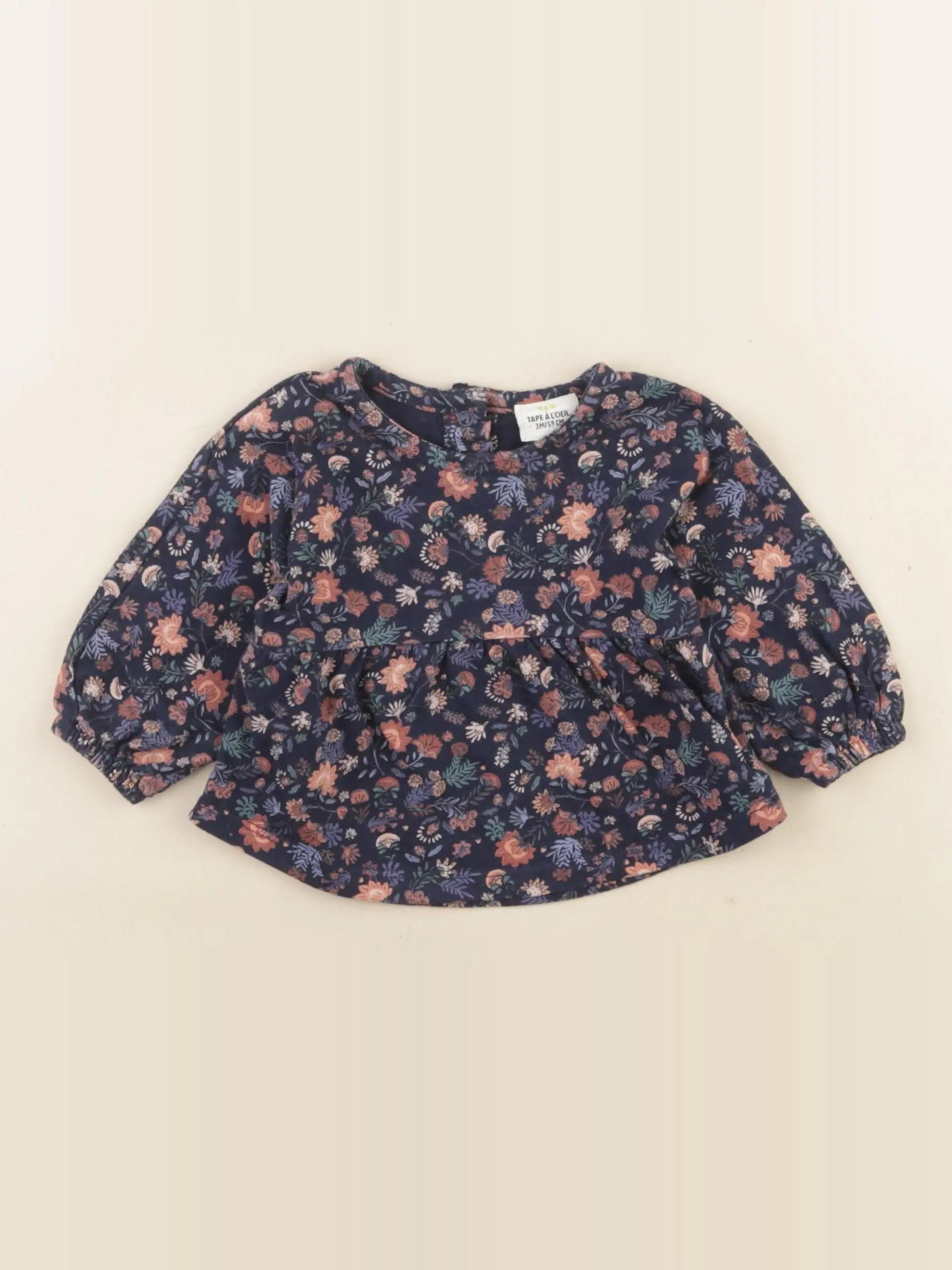 Tape à l'oeil - tee-shirt bleu - 3 mois