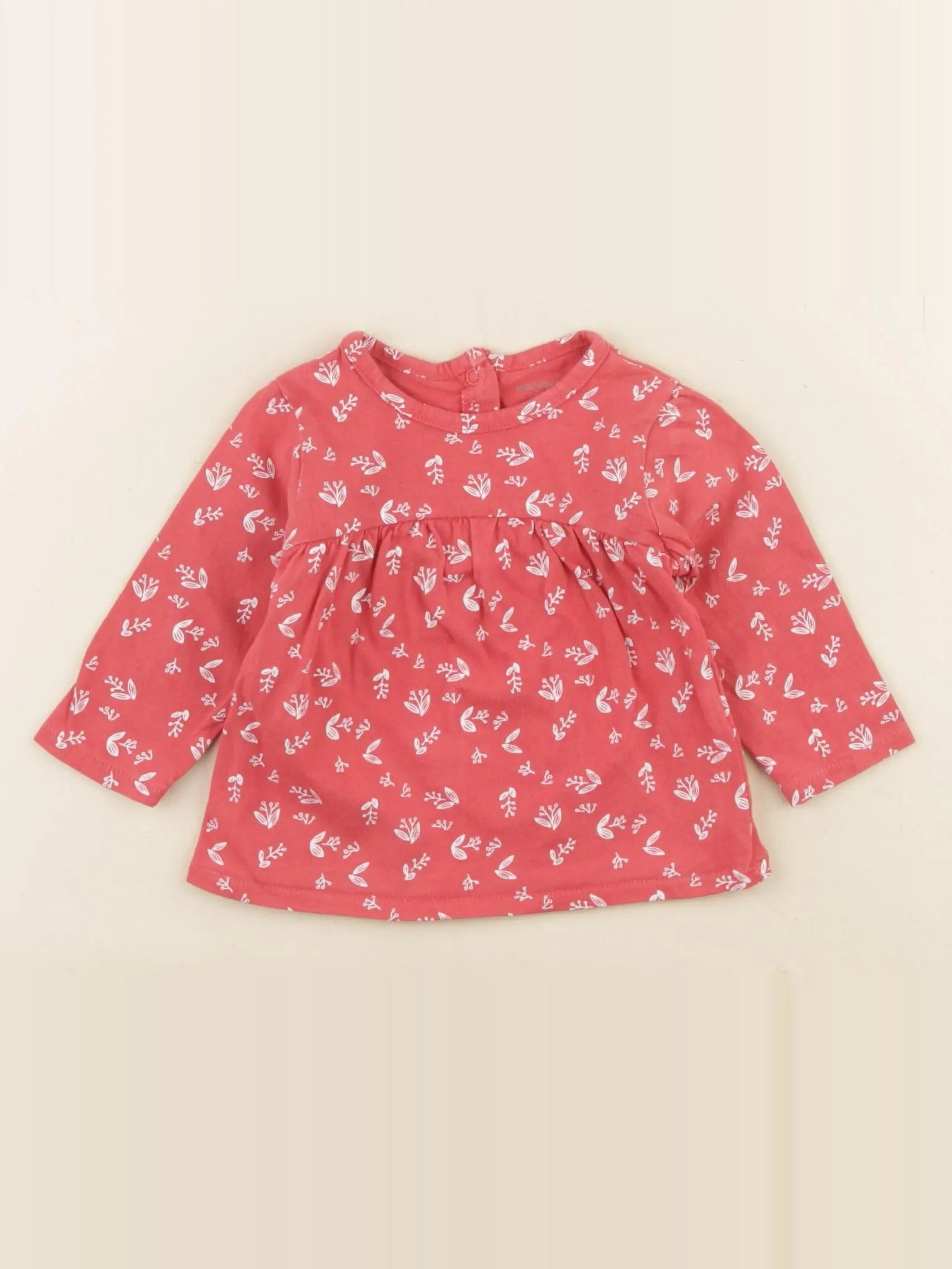 Vertbaudet - tee-shirt rouge - 3 mois