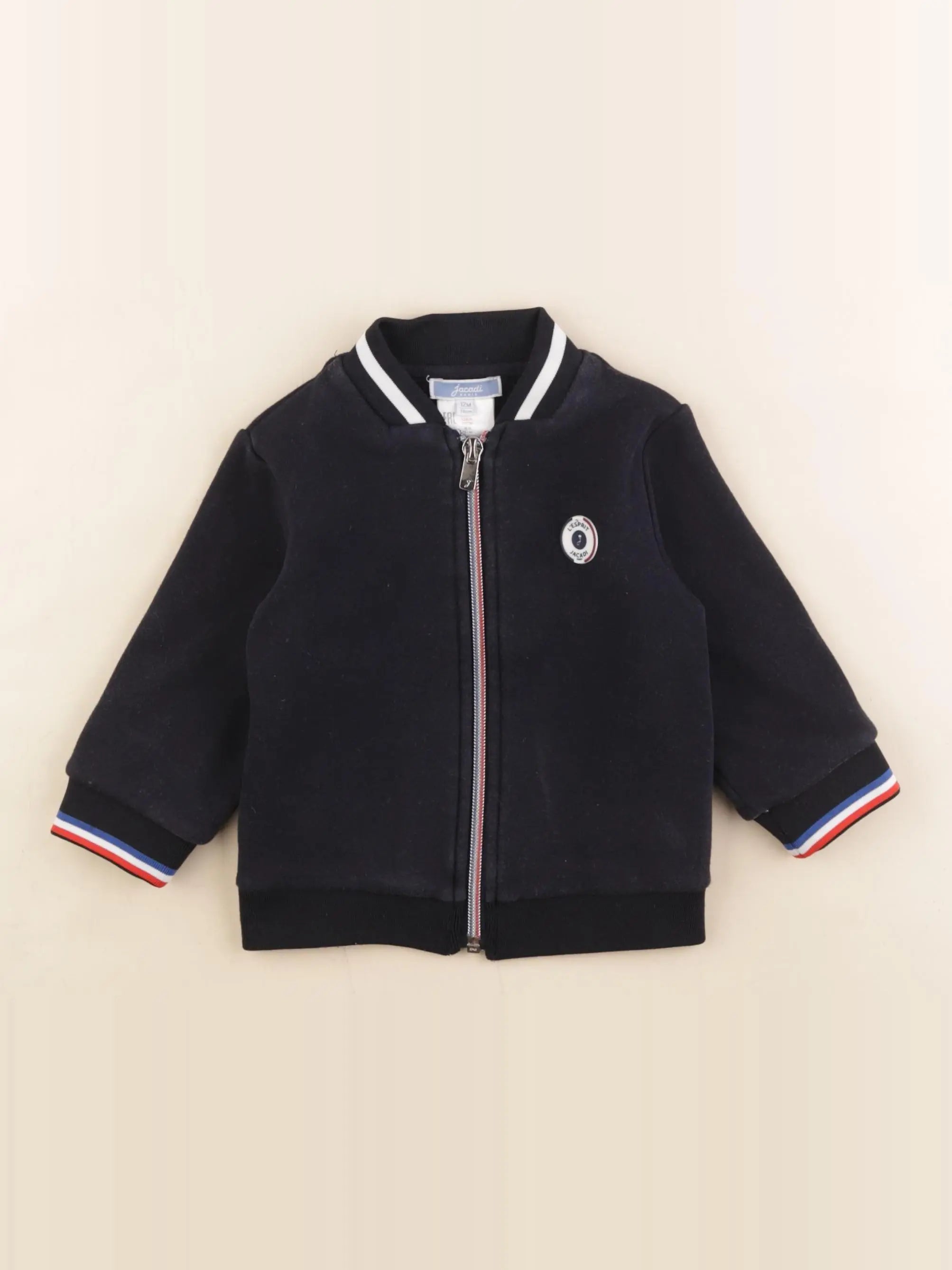 Jacadi - sweat bleu - 12 mois