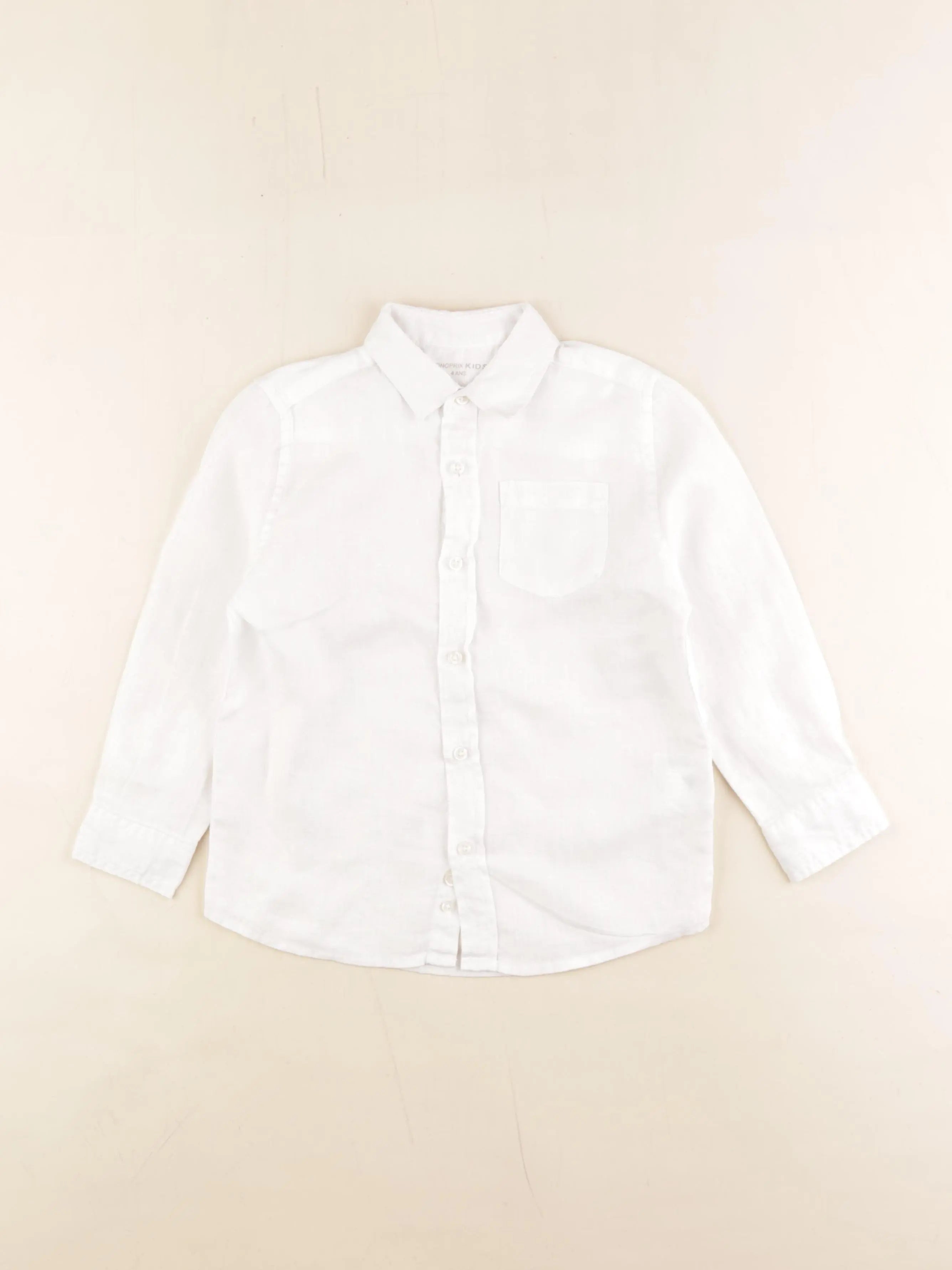Monoprix - chemise blanc - 4 ans