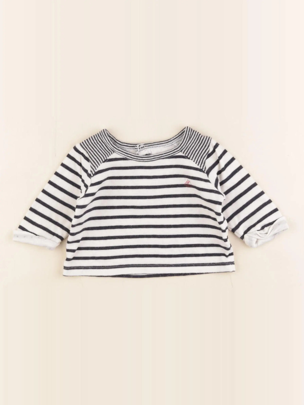 Petit Bateau - tee-shirt bleu, blanc - 3 mois