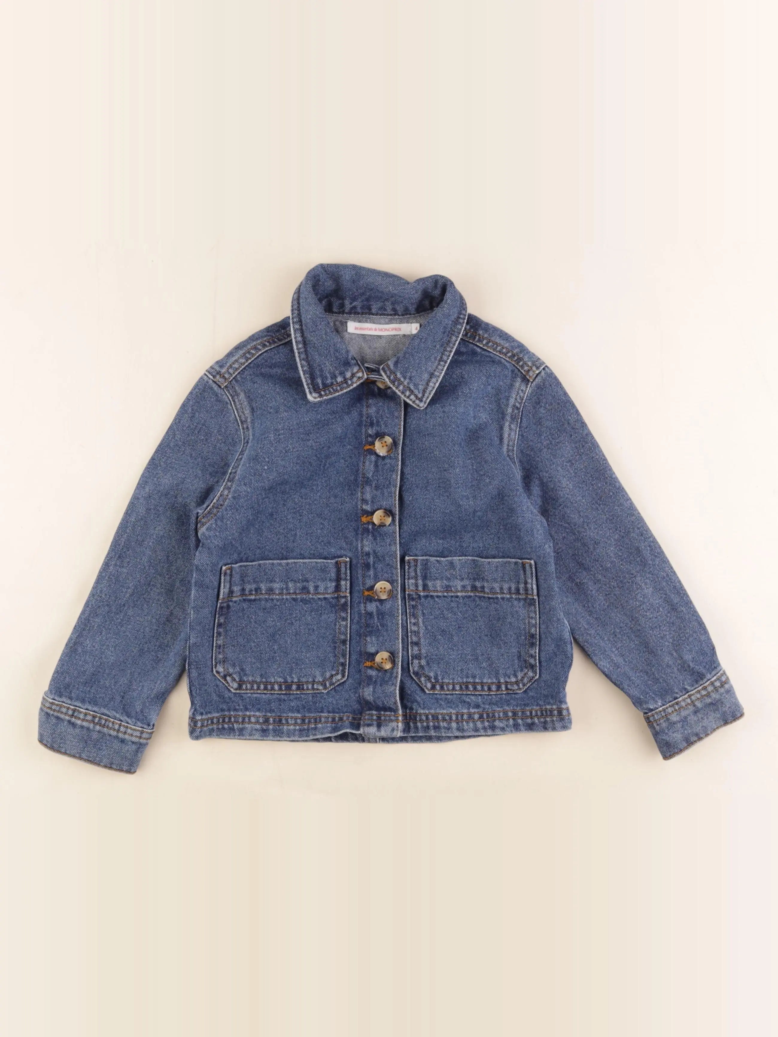 Monoprix - veste bleu - 4 ans