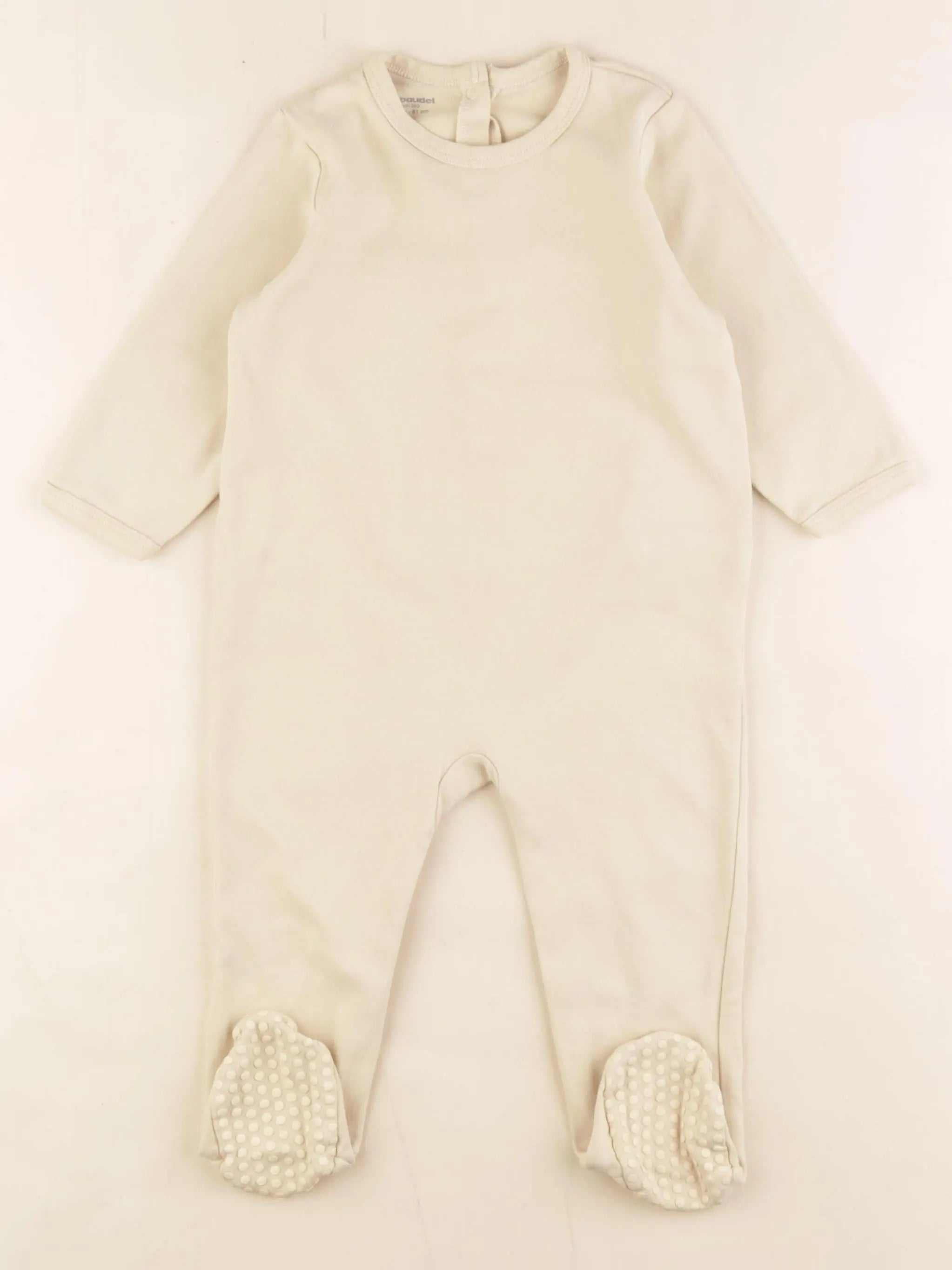 Vertbaudet - pyjama coton beige - 24 mois