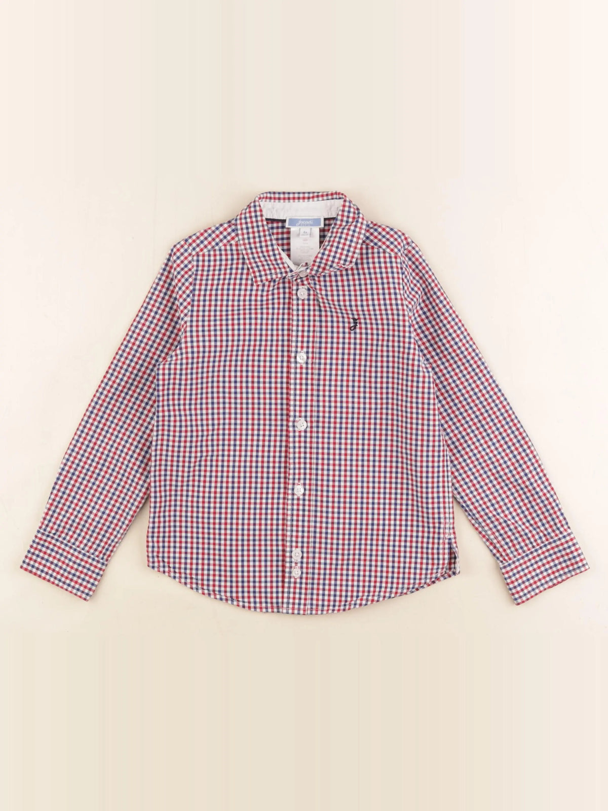 Jacadi - chemise bleu, rouge - 4 ans