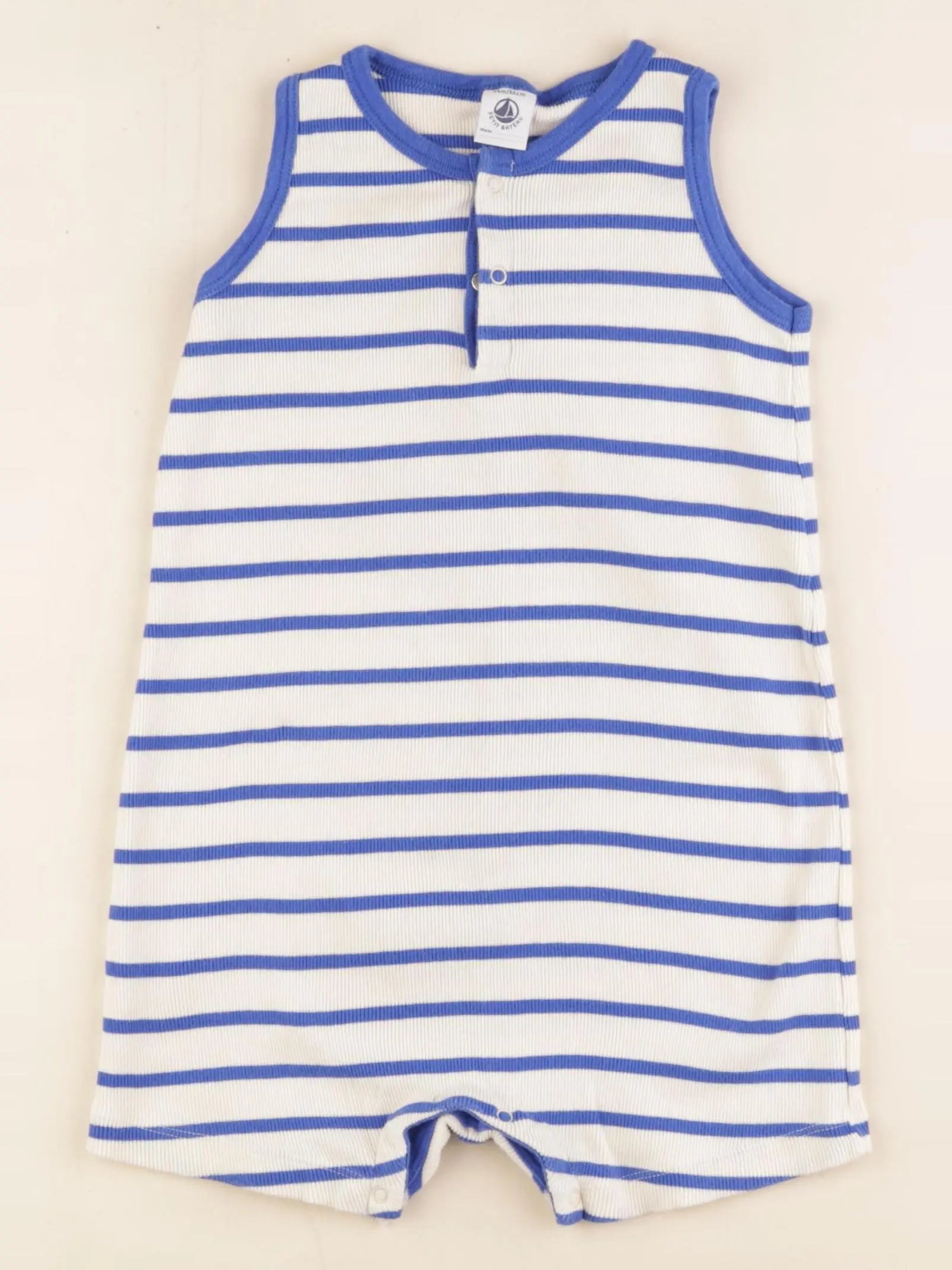 Petit Bateau - combinaison bleu - 24 mois