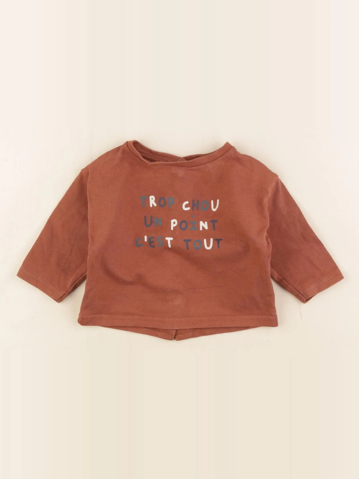 Vertbaudet - tee-shirt marron - 9 mois