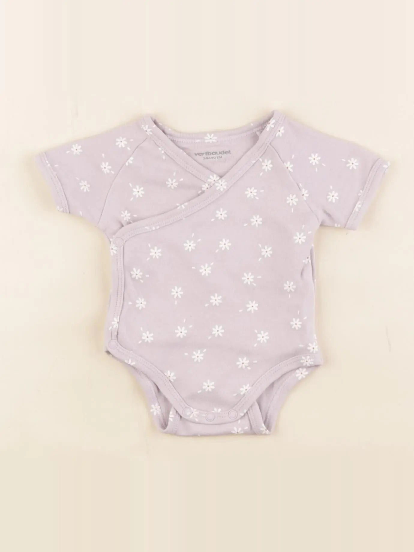 Vertbaudet - body violet - 1 mois