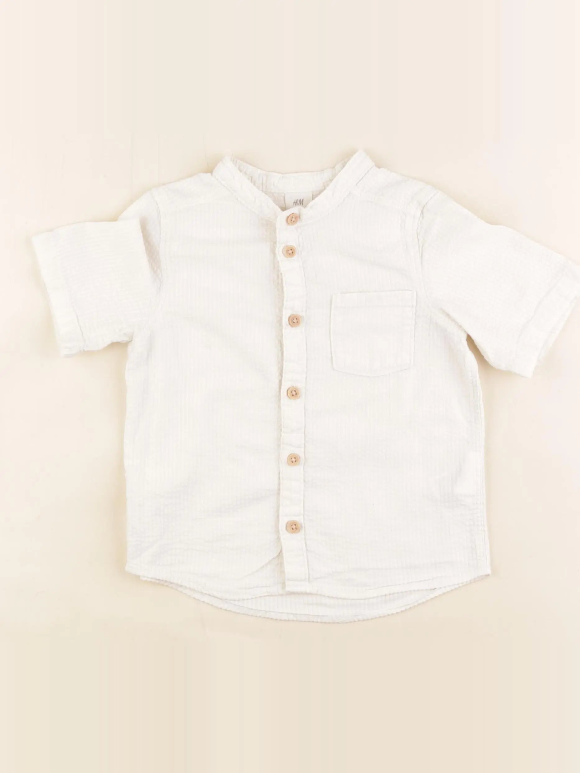 H&M - chemise beige - 12/18 mois