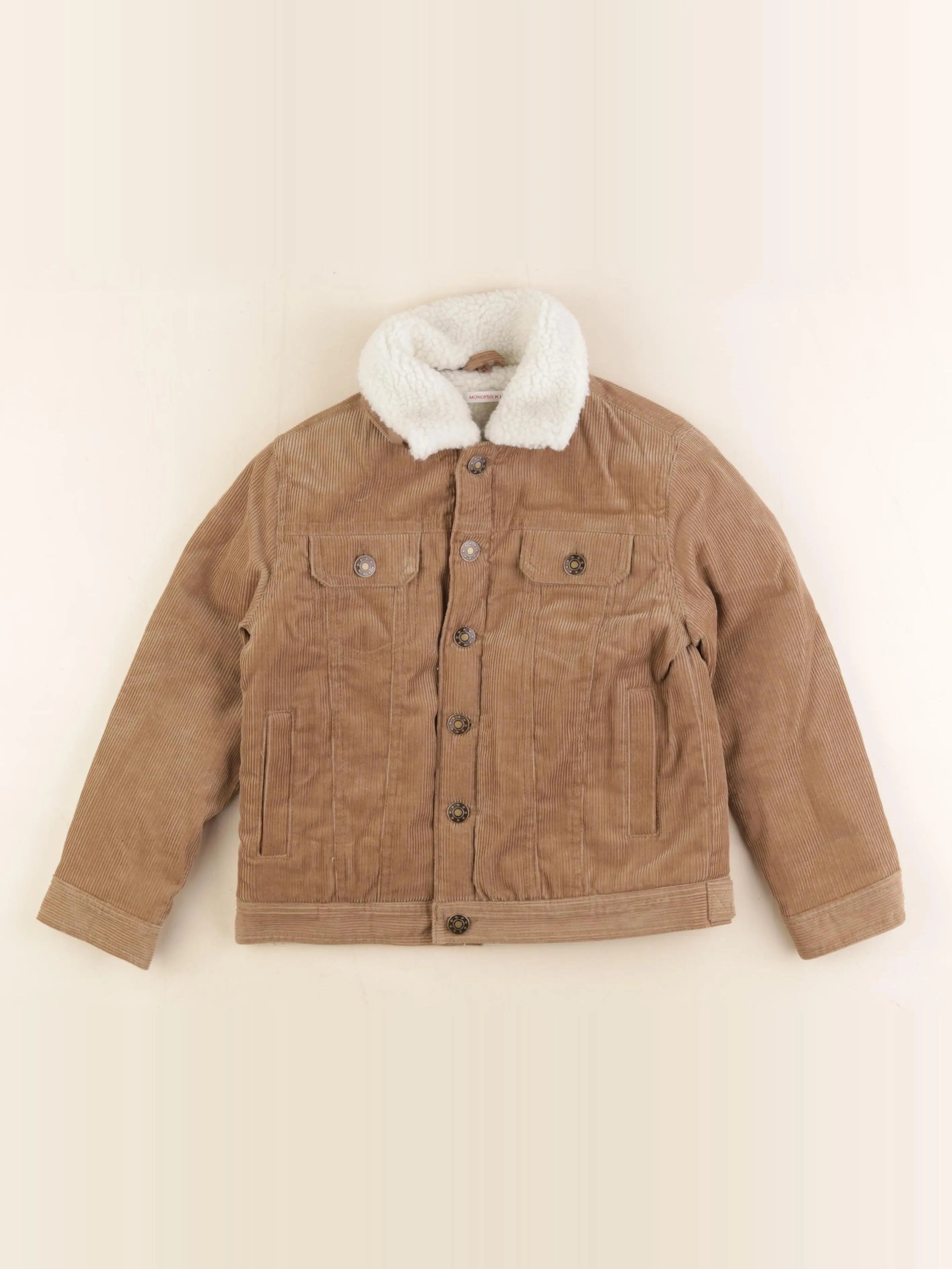 Monoprix - veste doublé col amovible marron - 6 ans