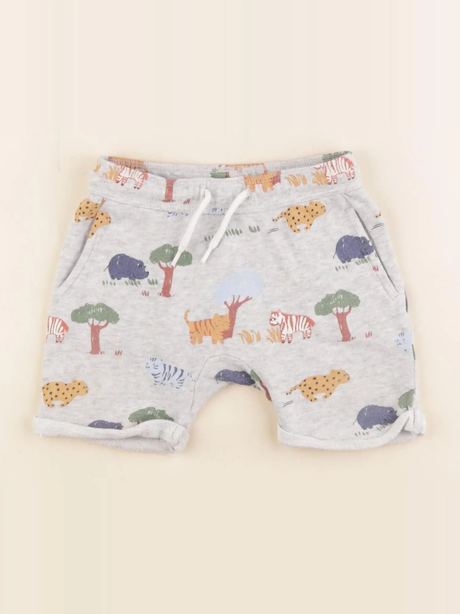 H&M - short gris - 9/12 mois