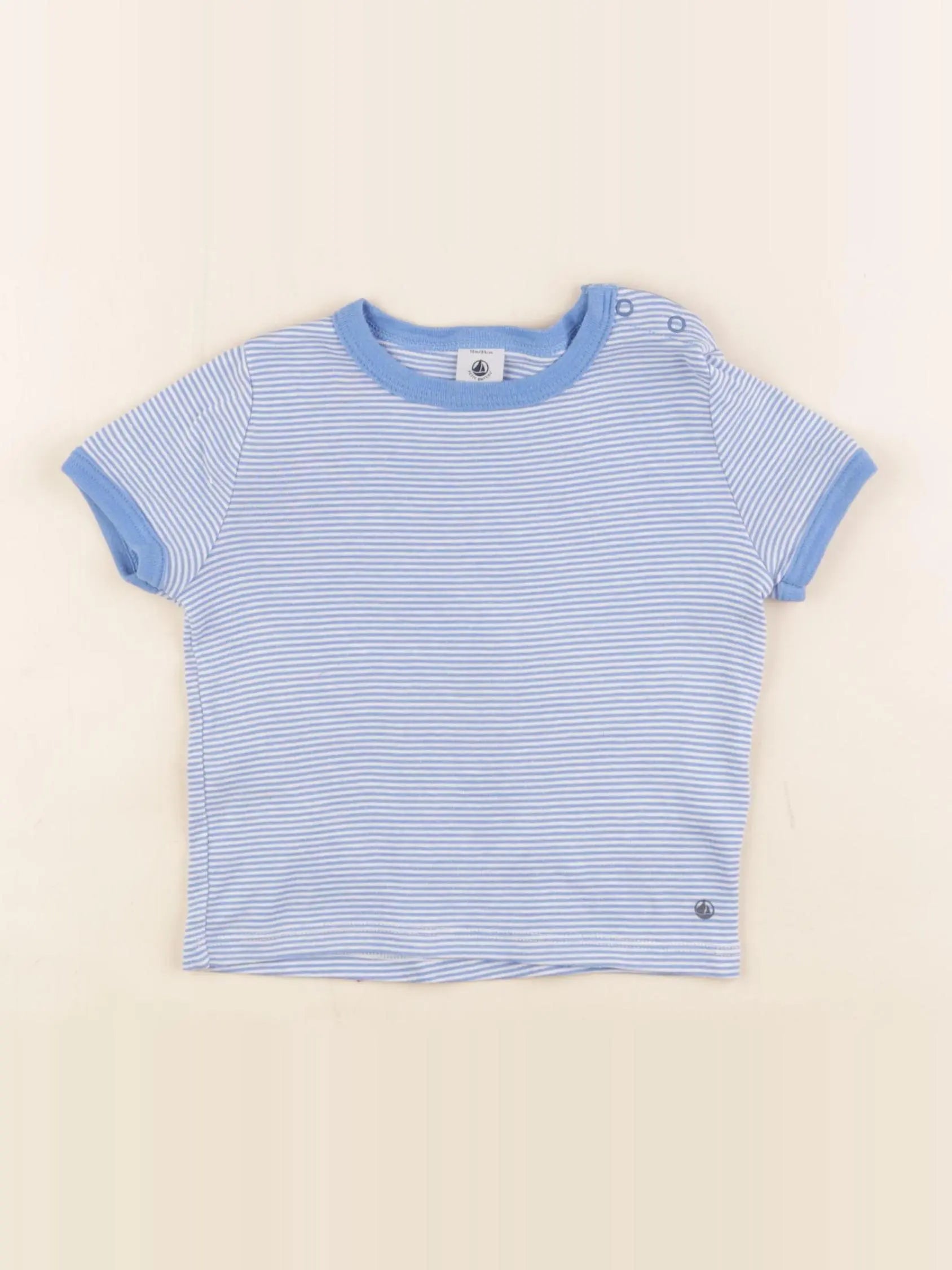 Petit Bateau - tee-shirt bleu - 18 mois