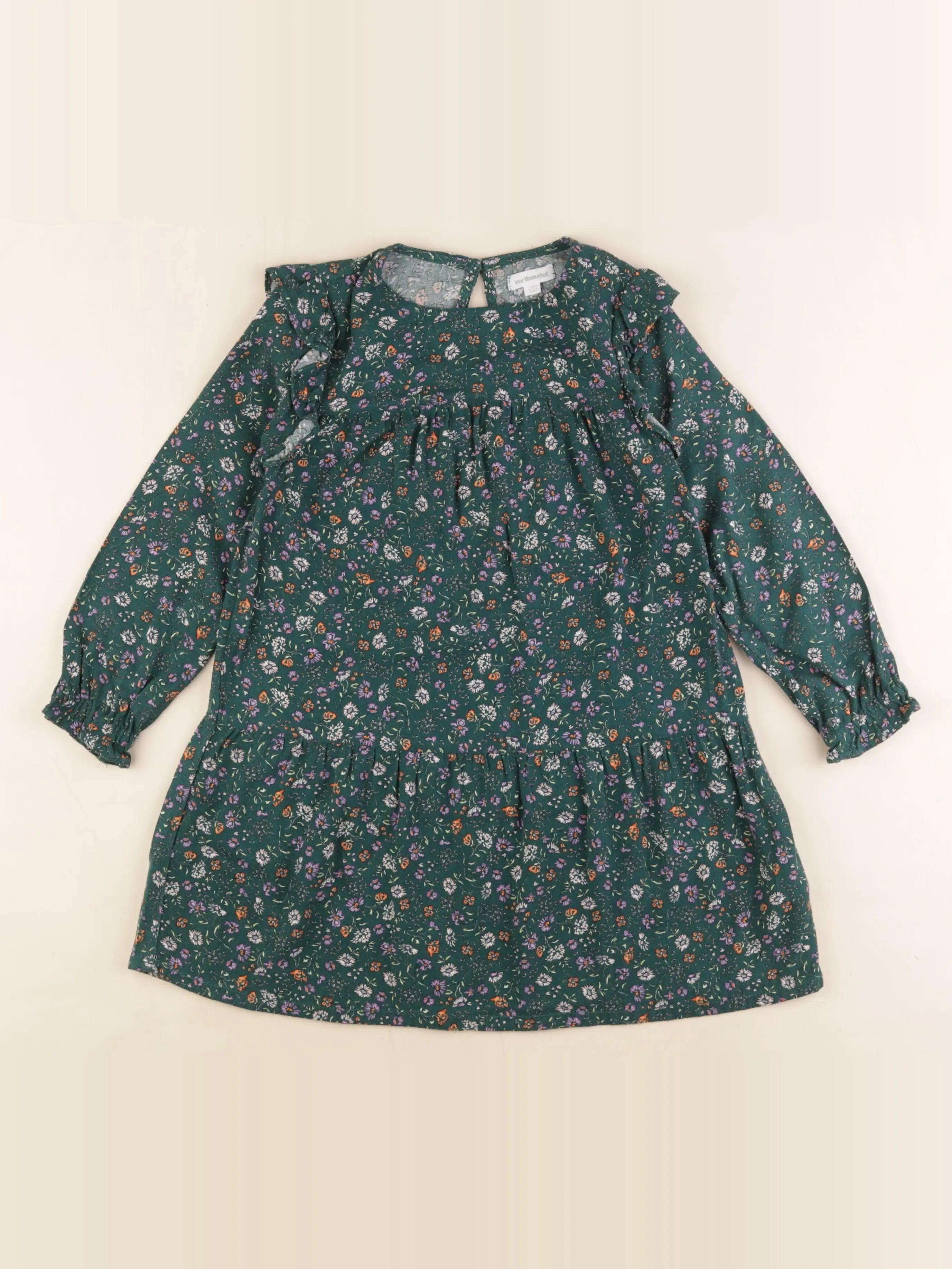 Vertbaudet - robe vert - 5 ans