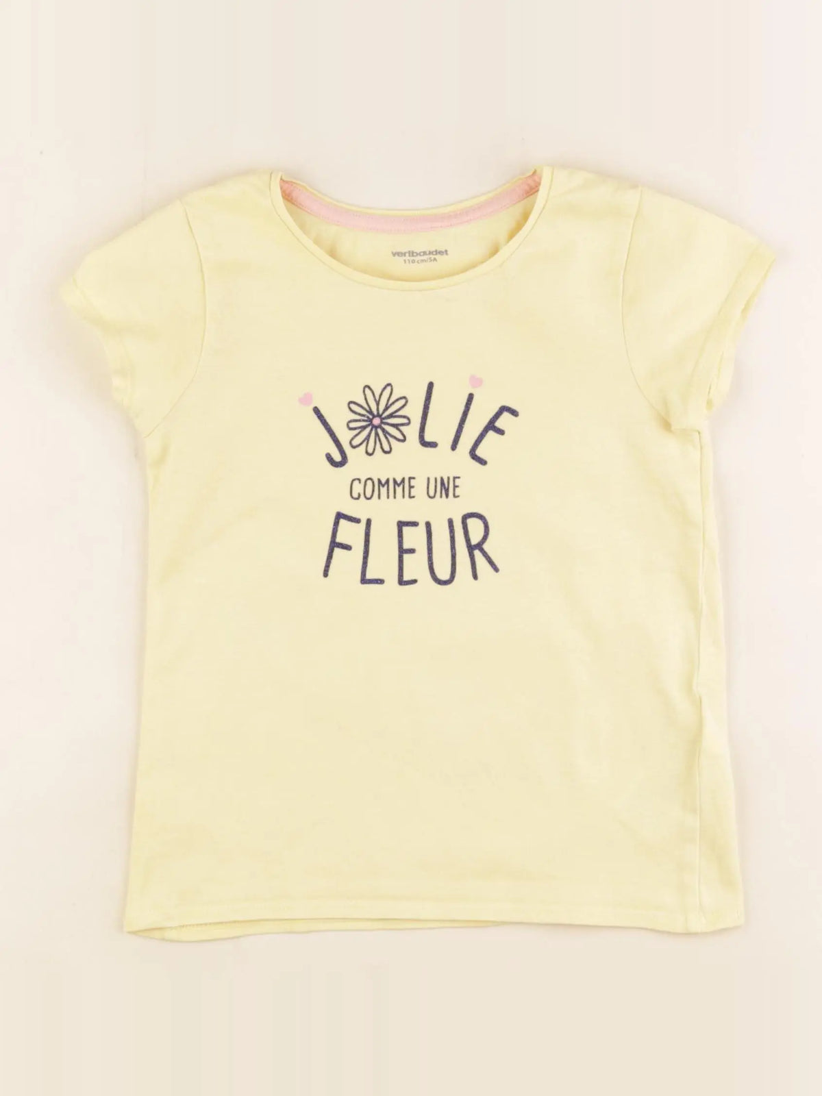 Vertbaudet - tee-shirt jaune - 5 ans