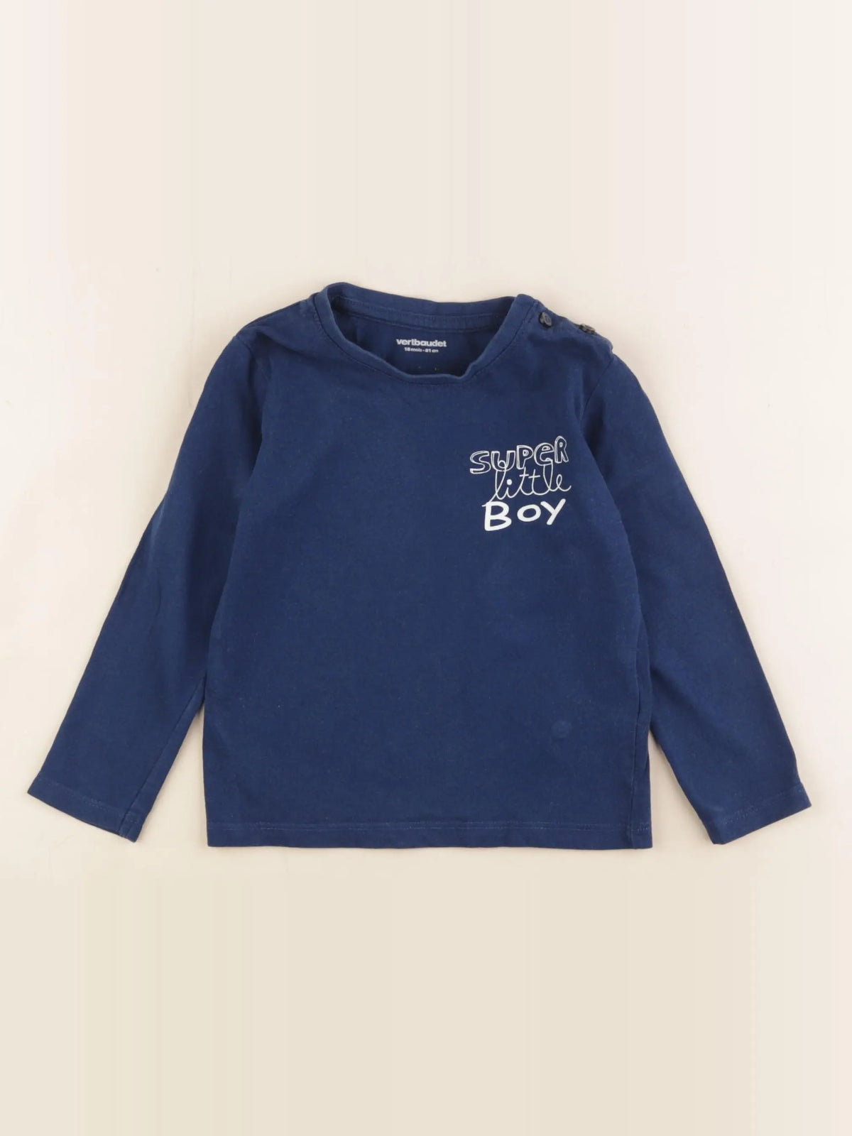 Vertbaudet - tee-shirt bleu - 18 mois