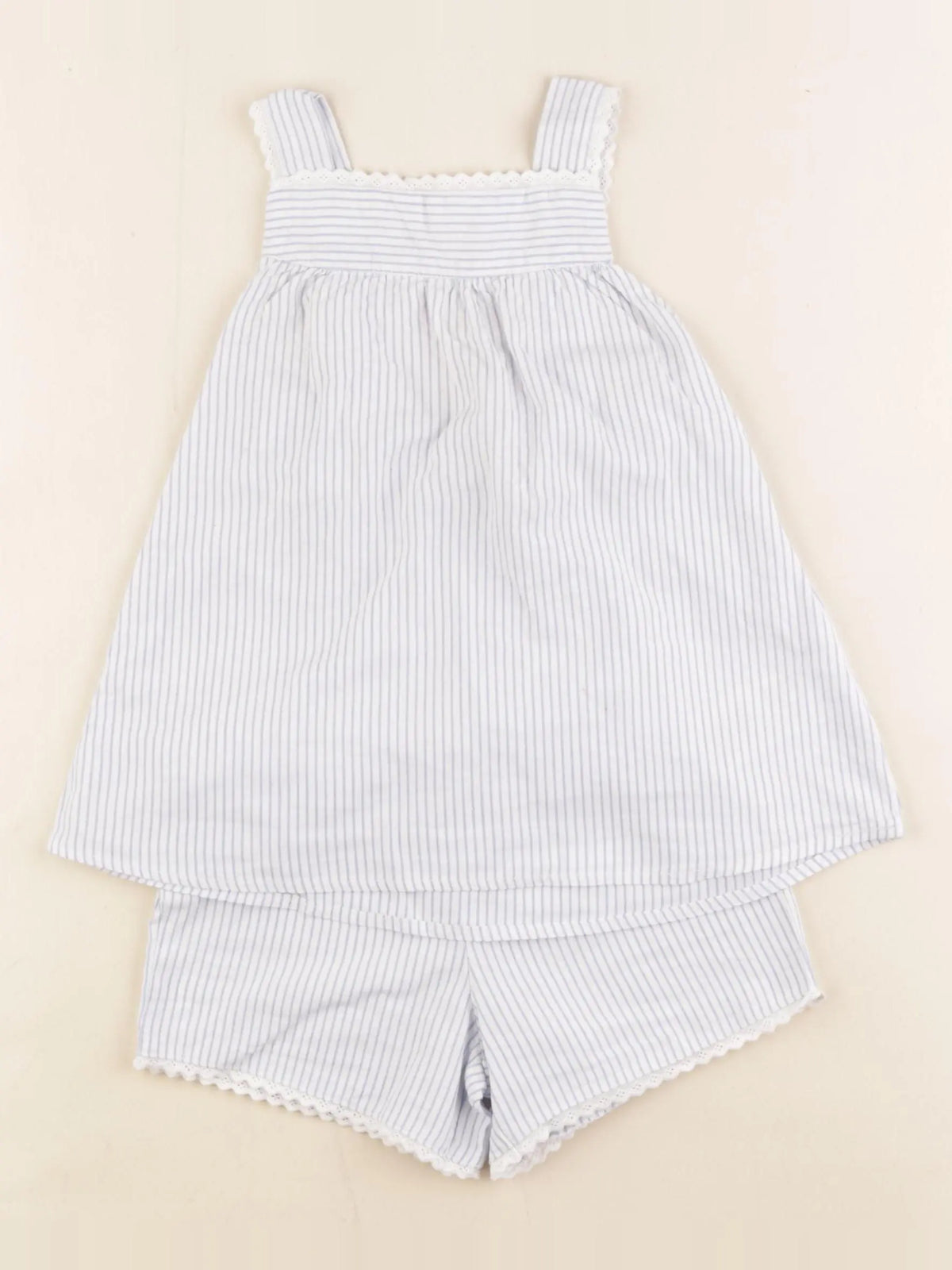 Vertbaudet - pyjama coton blanc, bleu - 3 ans