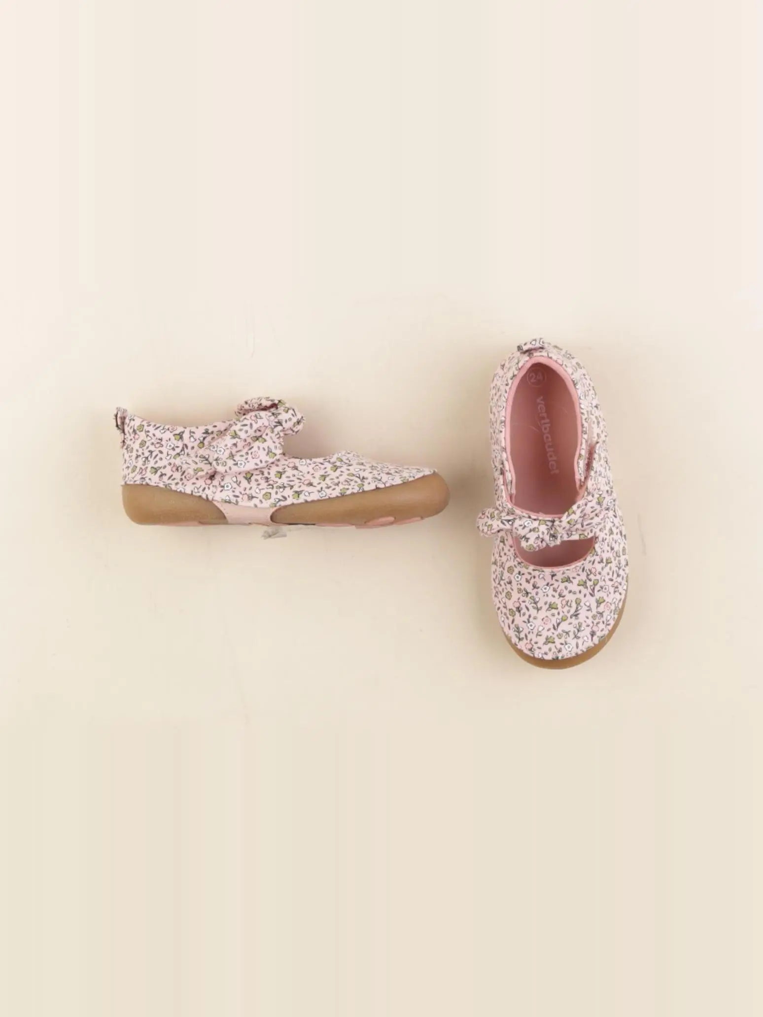 Vertbaudet - chaussons rose - pointure 24