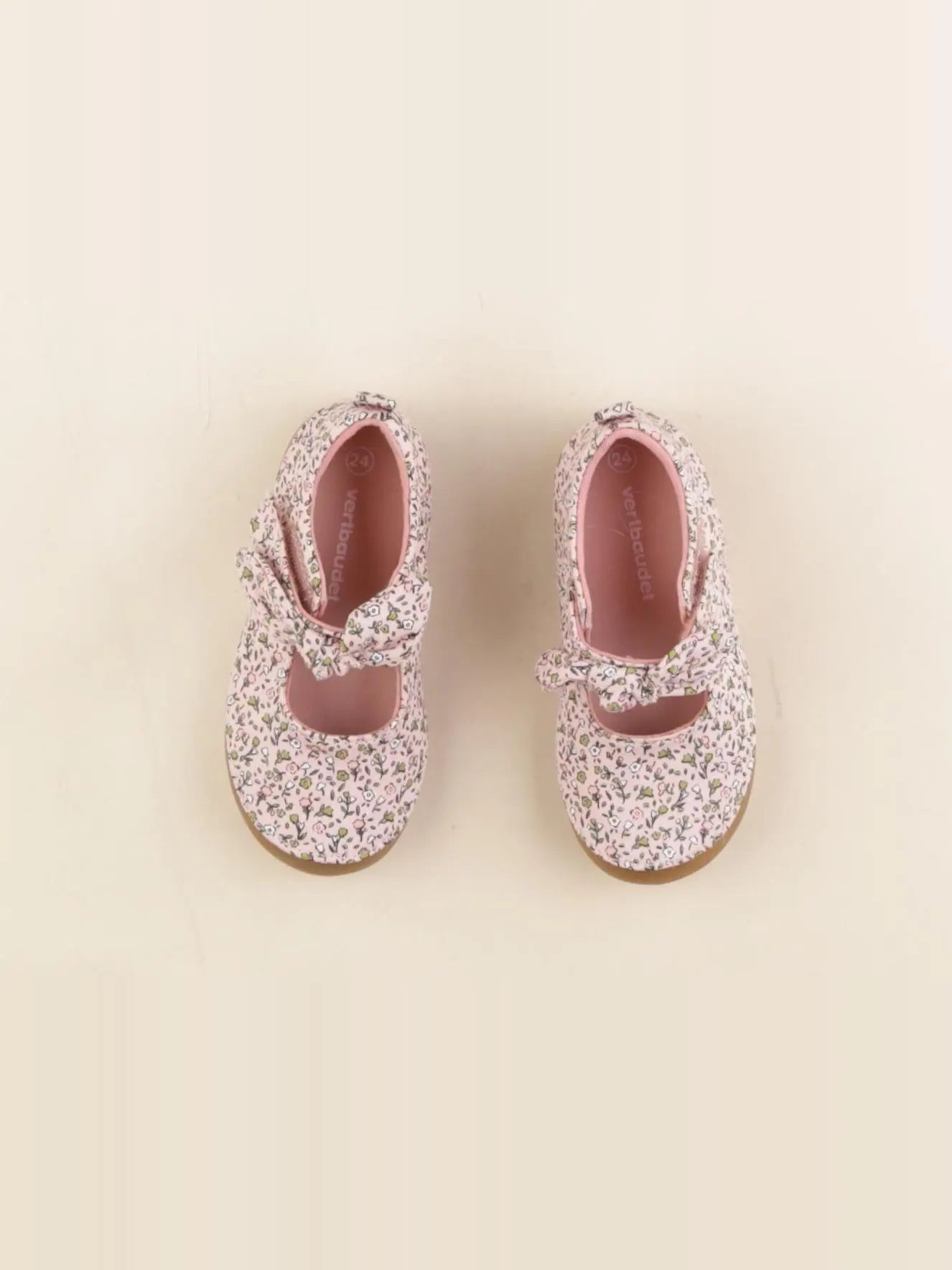 Vertbaudet - chaussons rose - pointure 24
