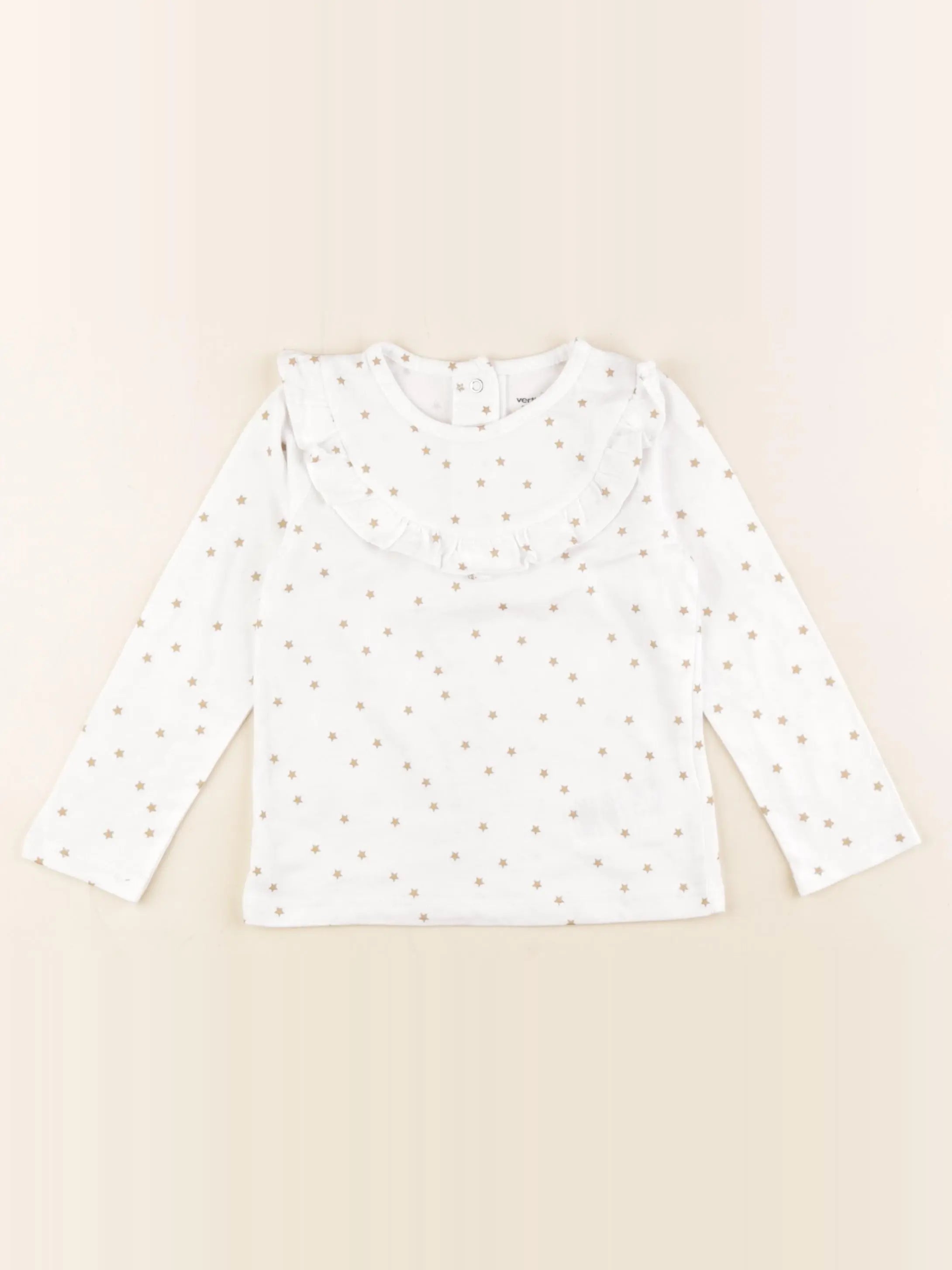 Vertbaudet - tee-shirt blanc, or - 24 mois