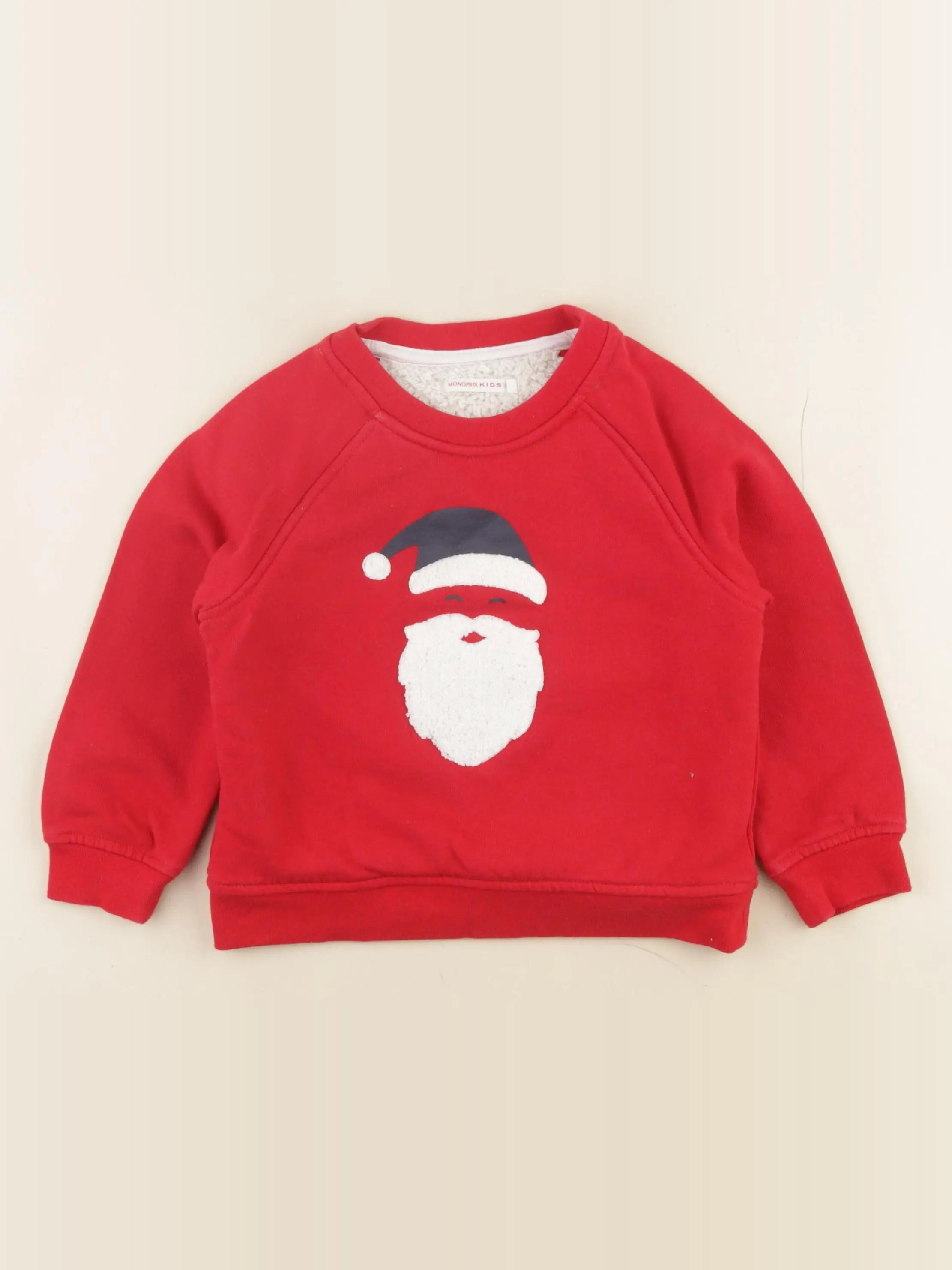 Monoprix - sweat rouge - 3 ans