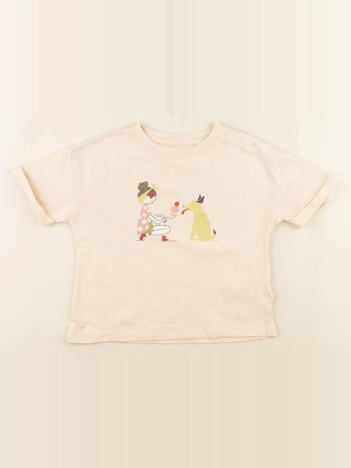 Vertbaudet - tee-shirt orange - 4 ans