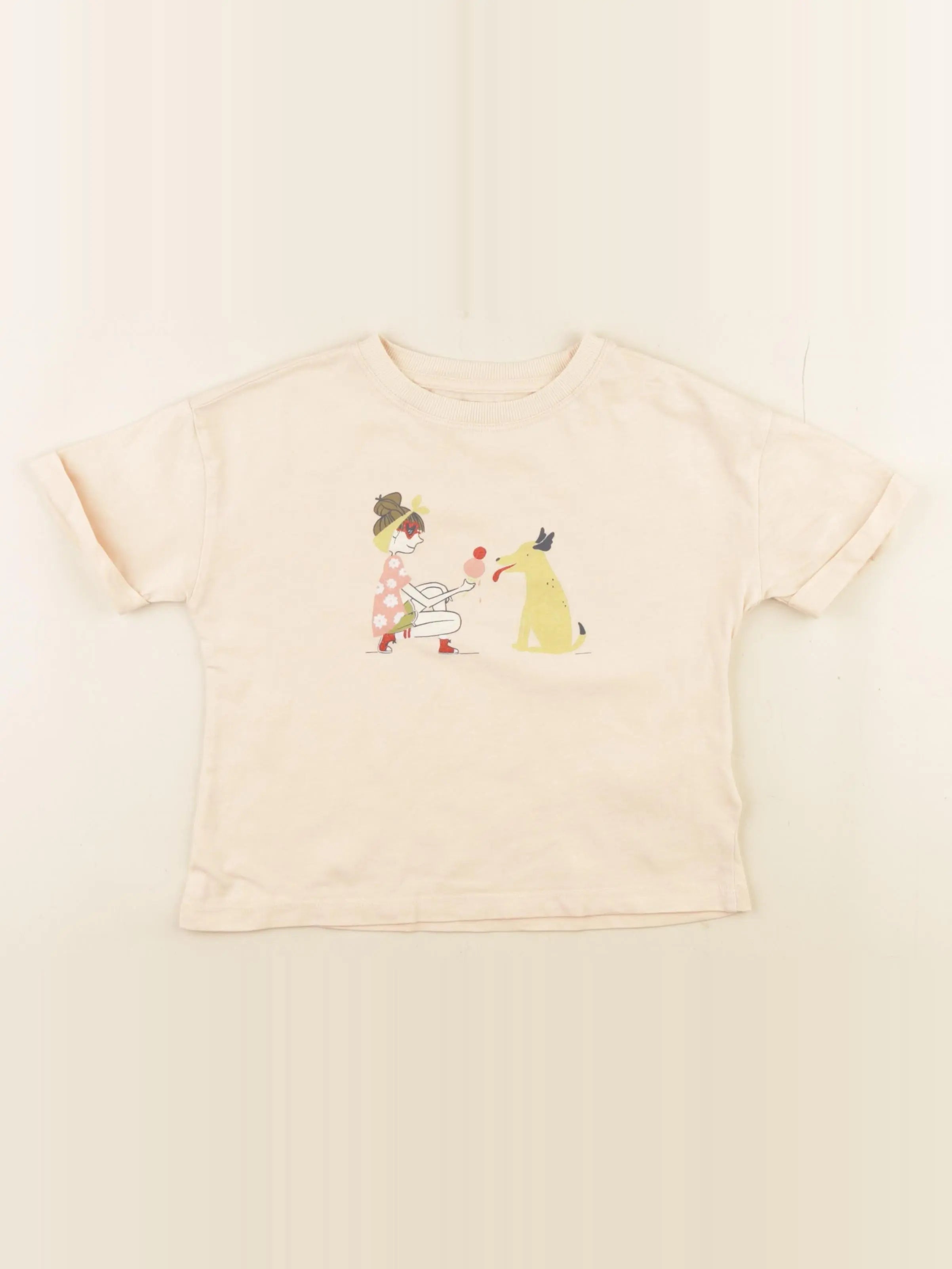Vertbaudet - tee-shirt orange - 4 ans
