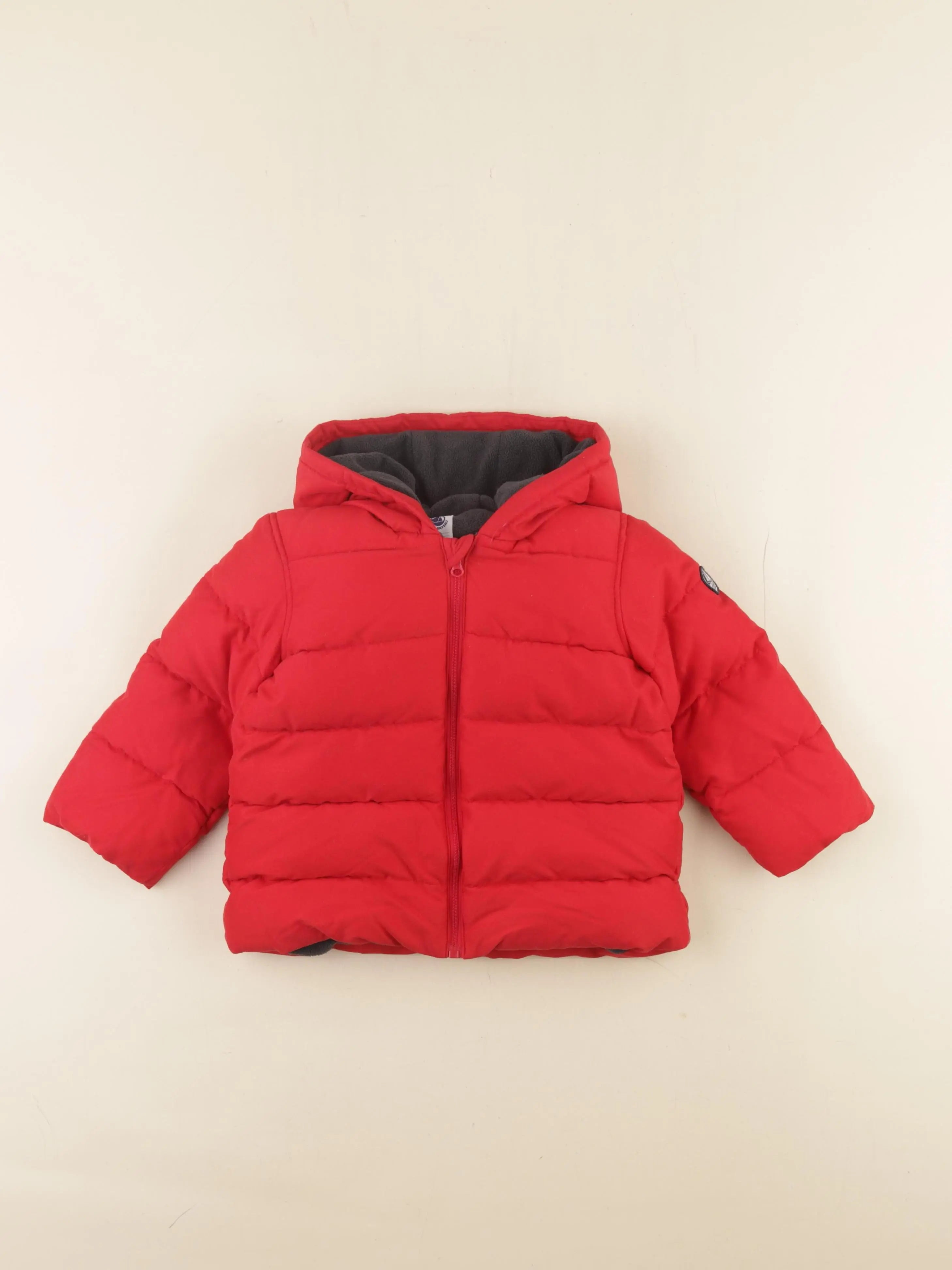 Petit Bateau - doudoune rouge - 24 mois