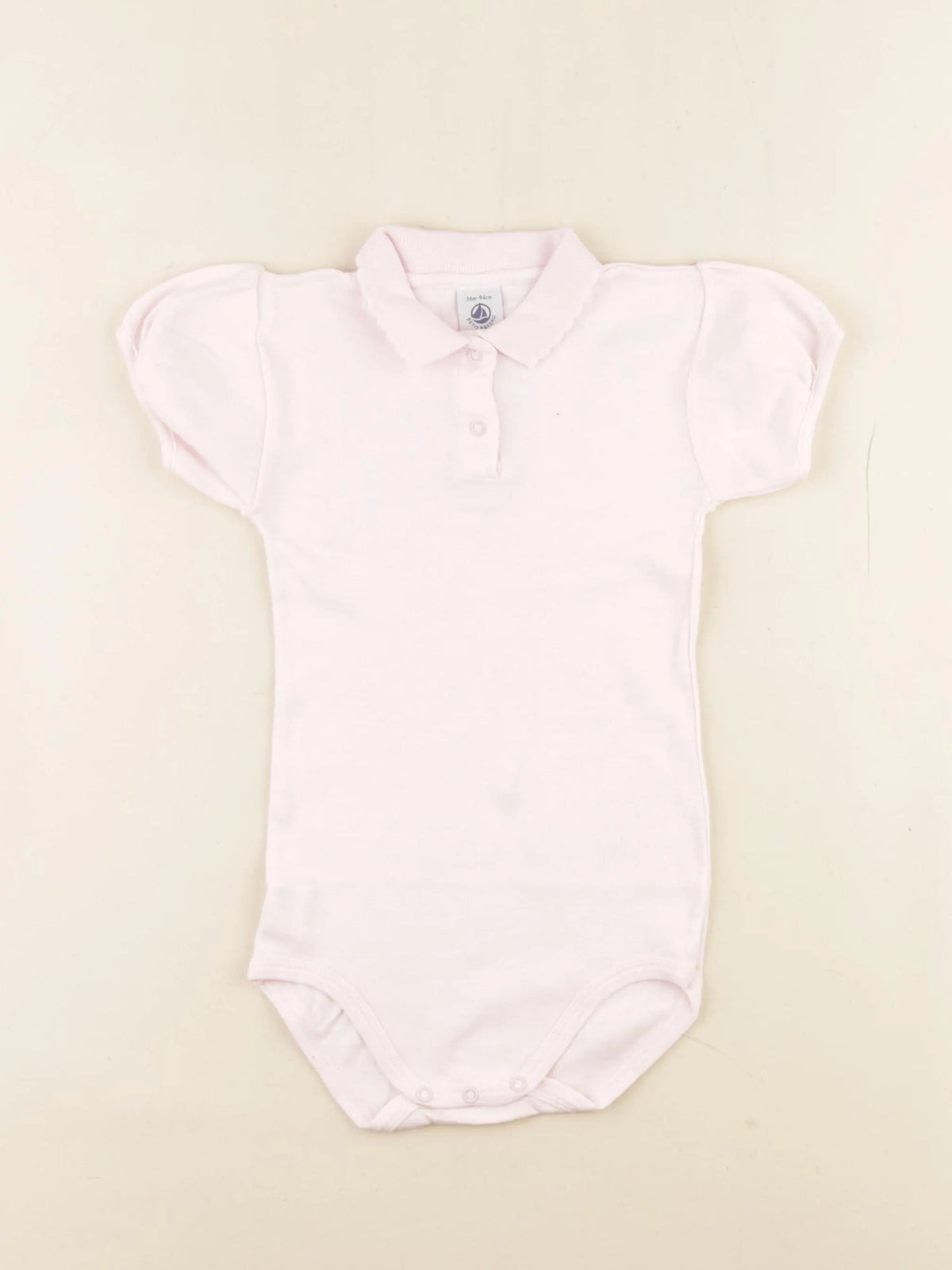 Petit Bateau - body à col rose - 36 mois