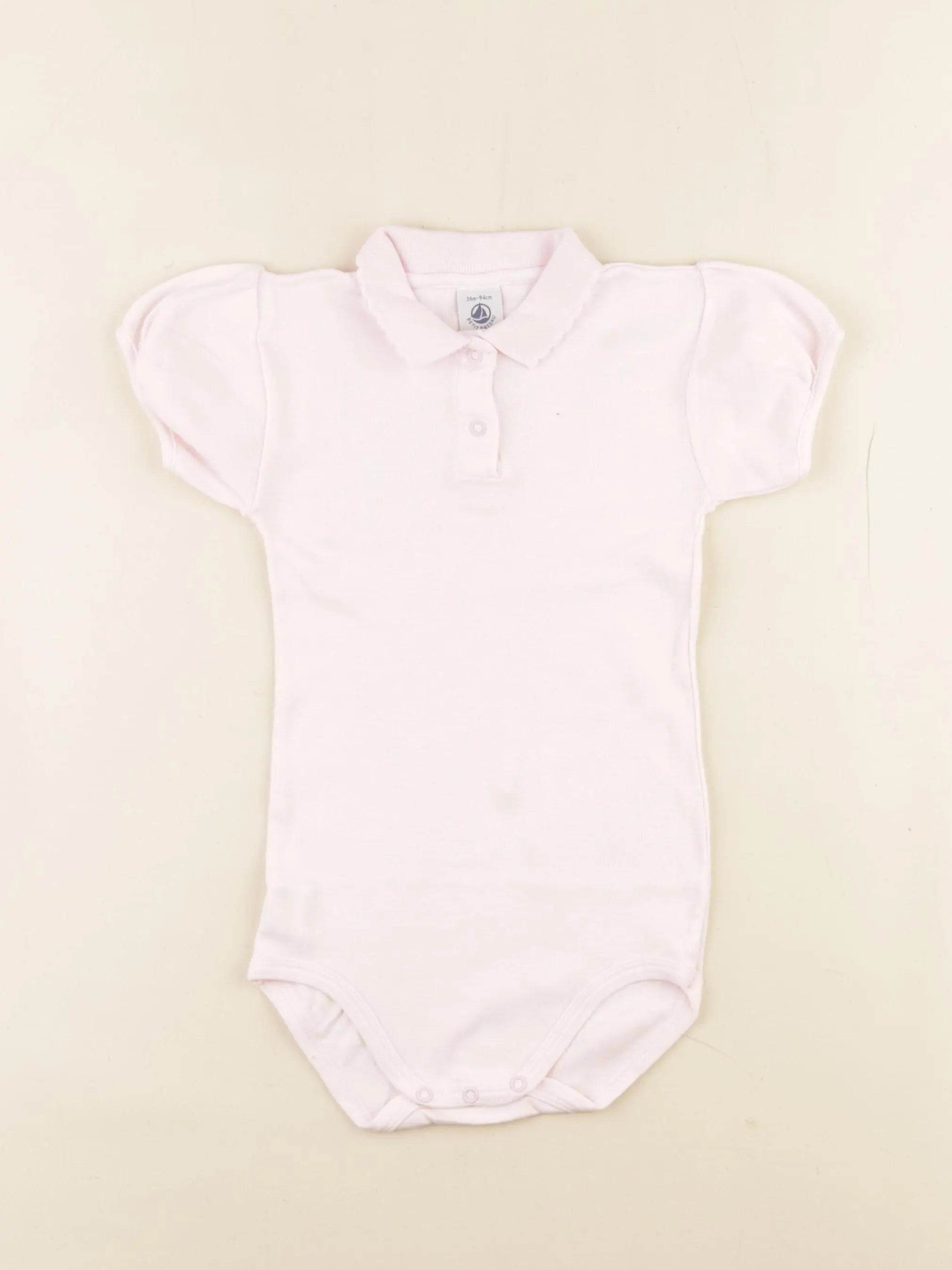 Petit Bateau - body à col rose - 36 mois