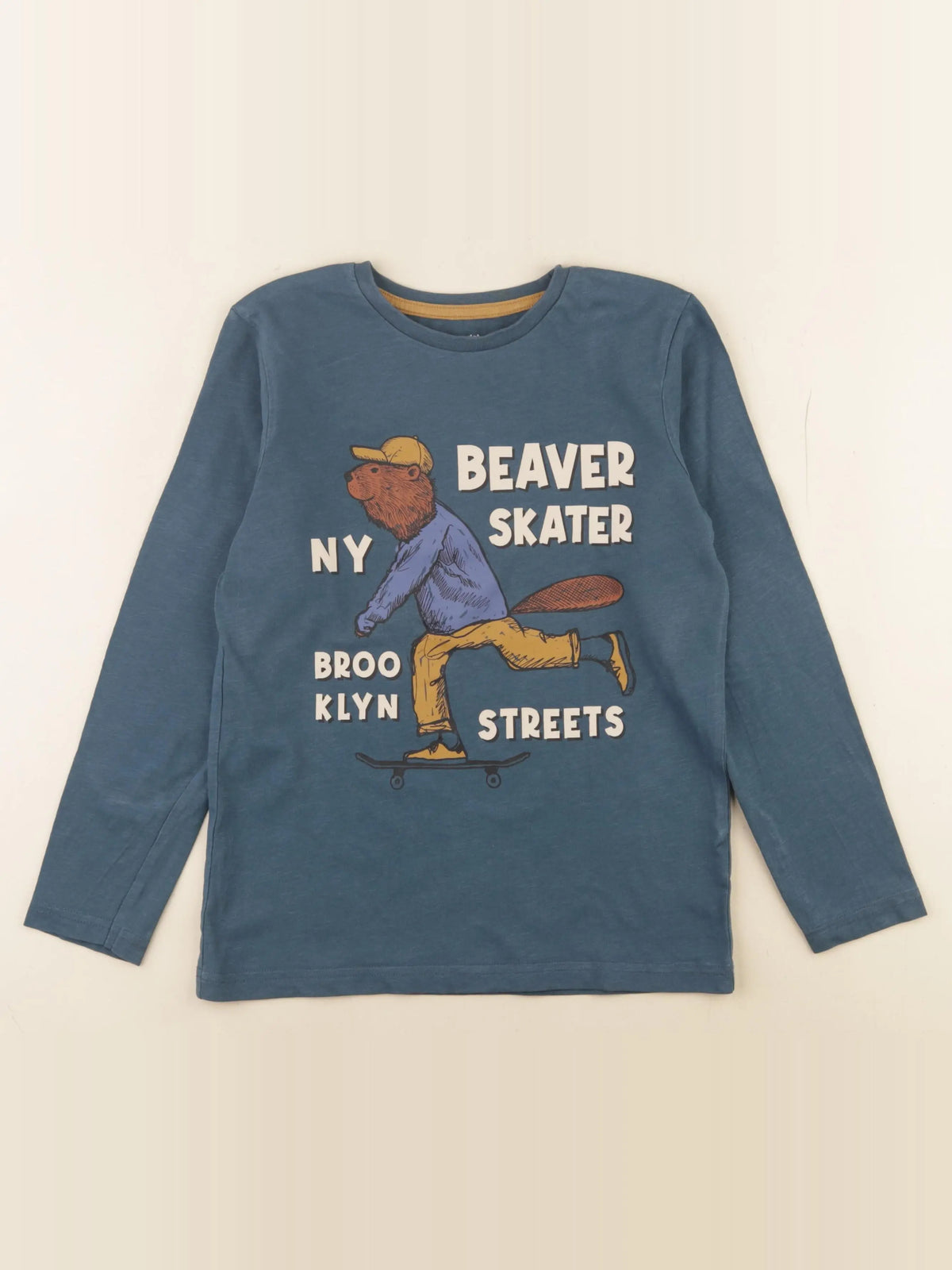 Vertbaudet - tee-shirt bleu - 10 ans