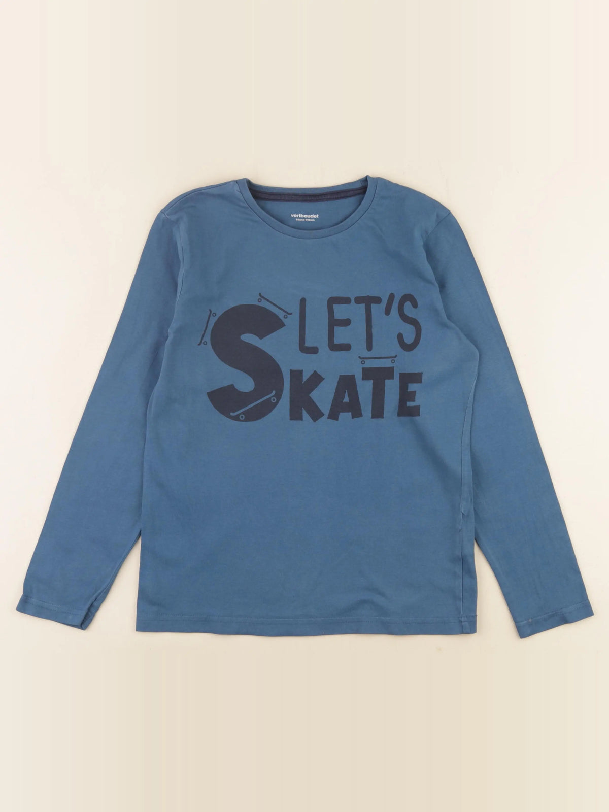 Vertbaudet - tee-shirt bleu - 10 ans