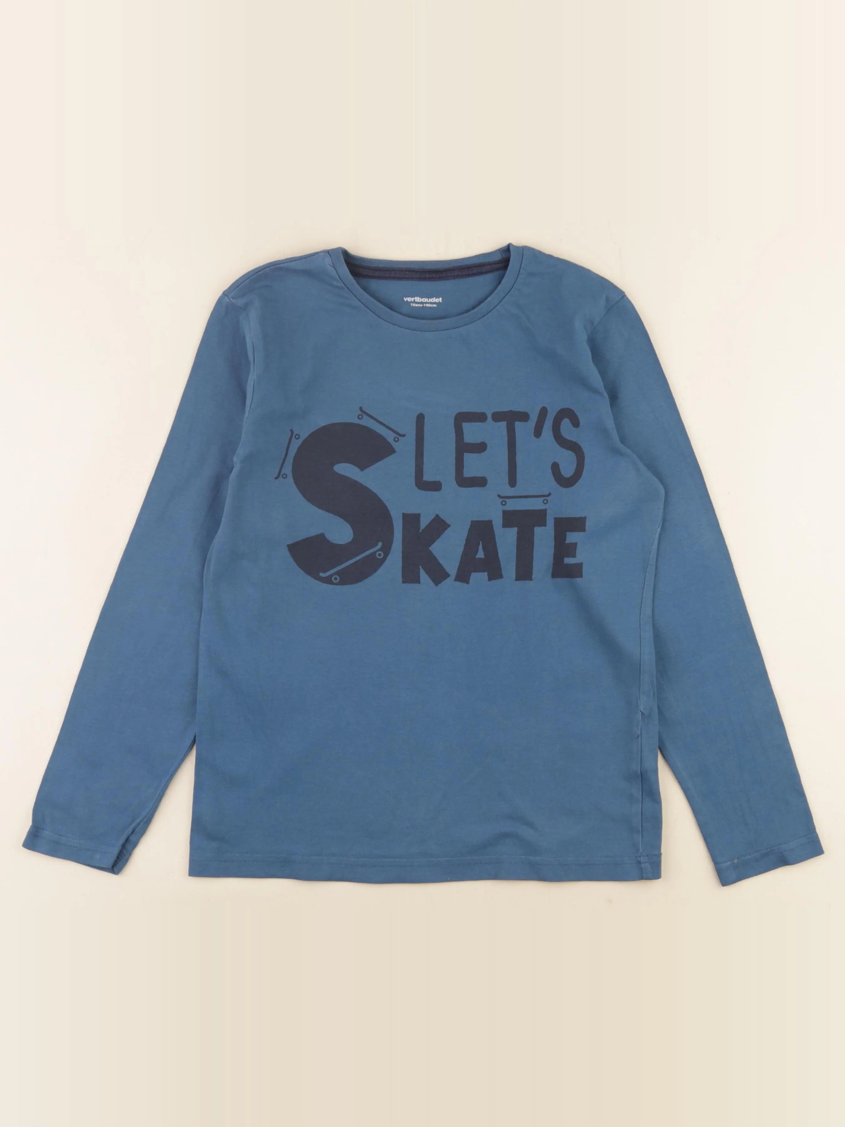 Vertbaudet - tee-shirt bleu - 10 ans