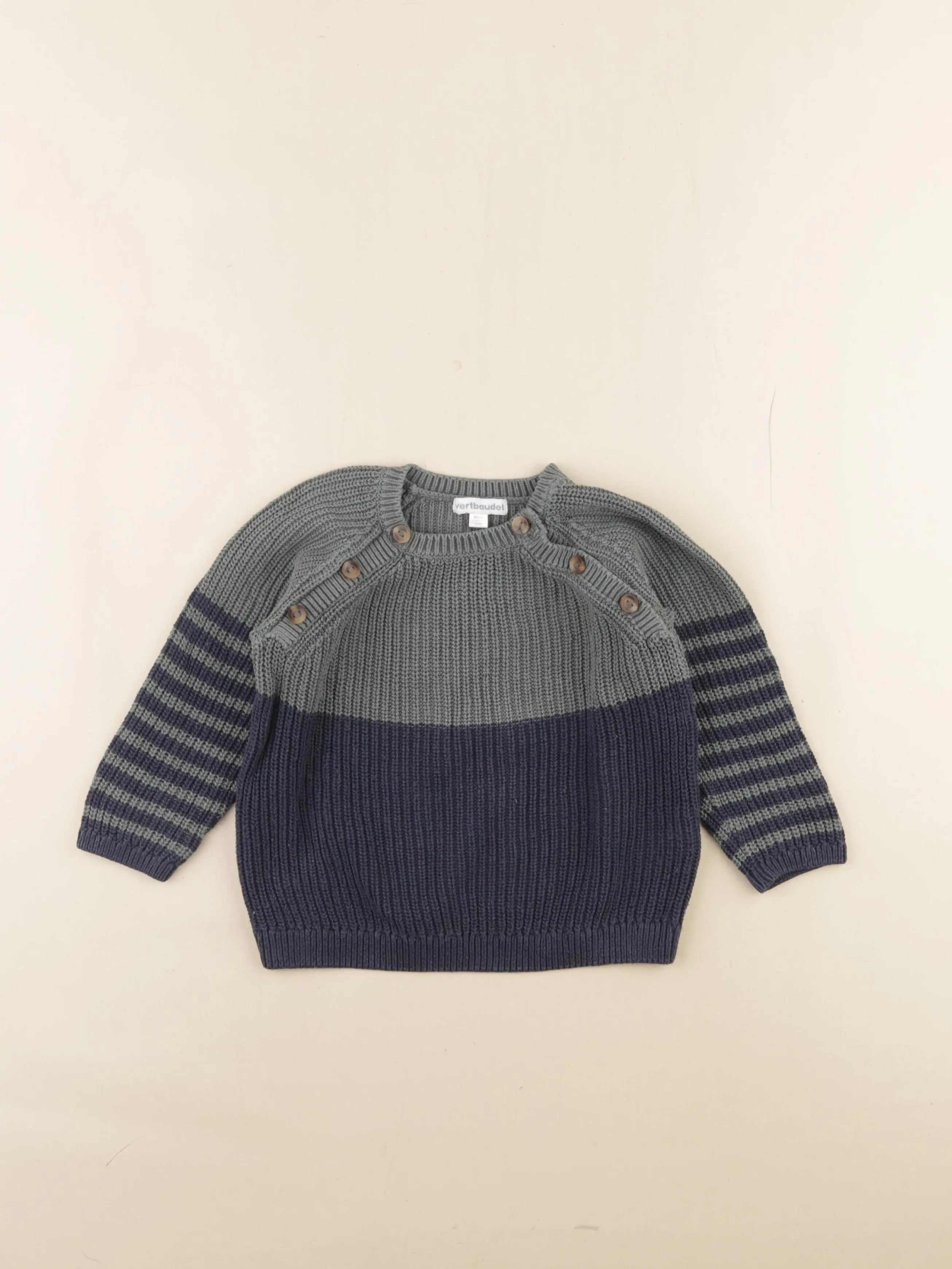 Vertbaudet - pull multicolore - 24 mois